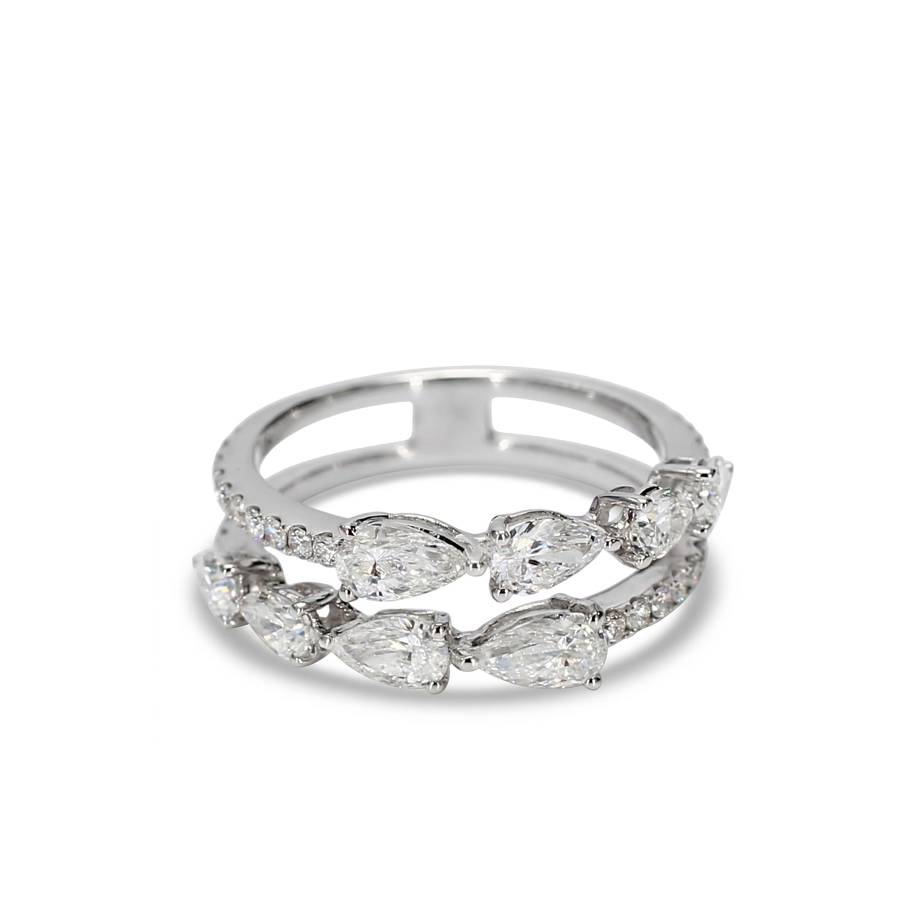 Natural Pear Diamond Spiral Band product image 2