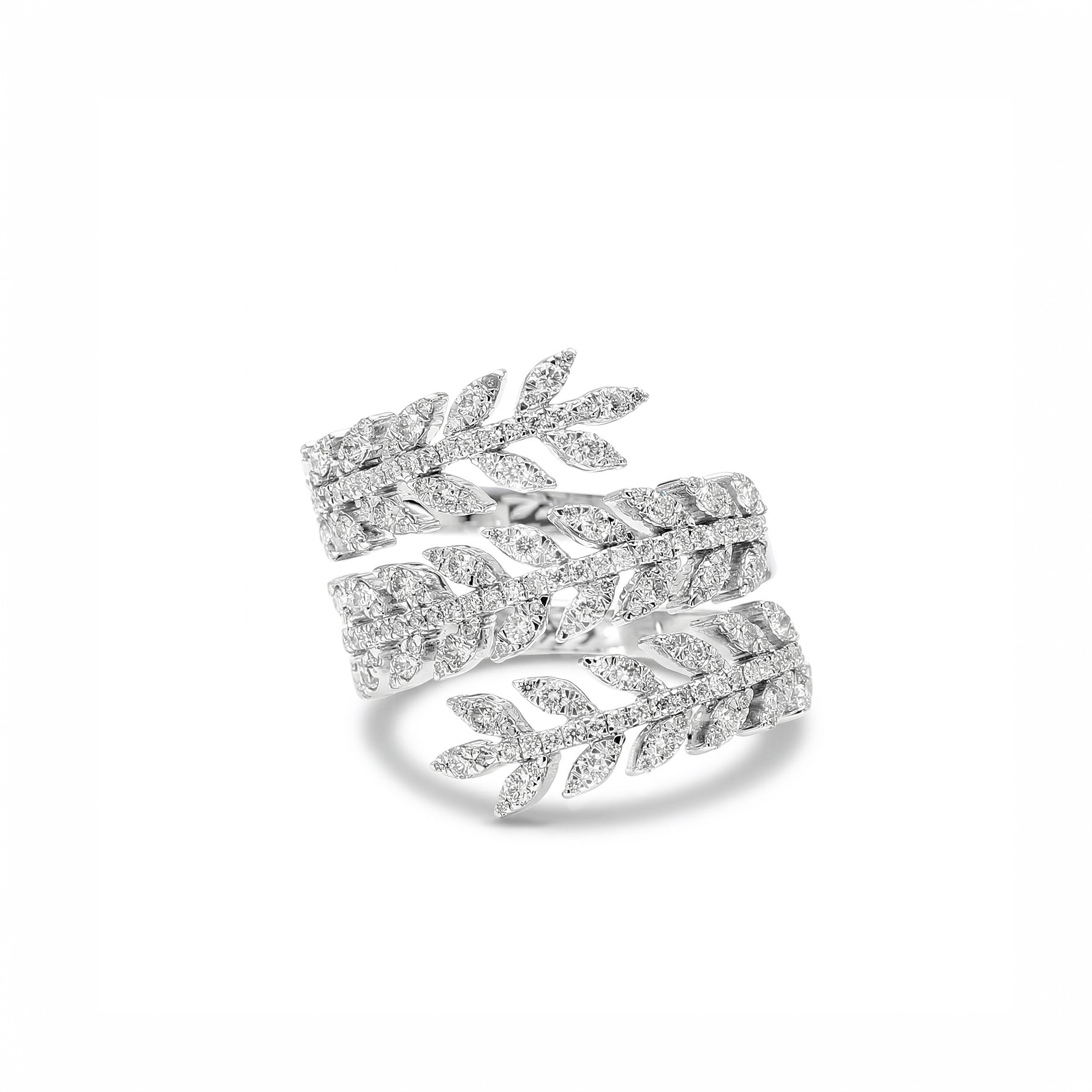 Natural Diamond Spiral Leaf Ring product image 1