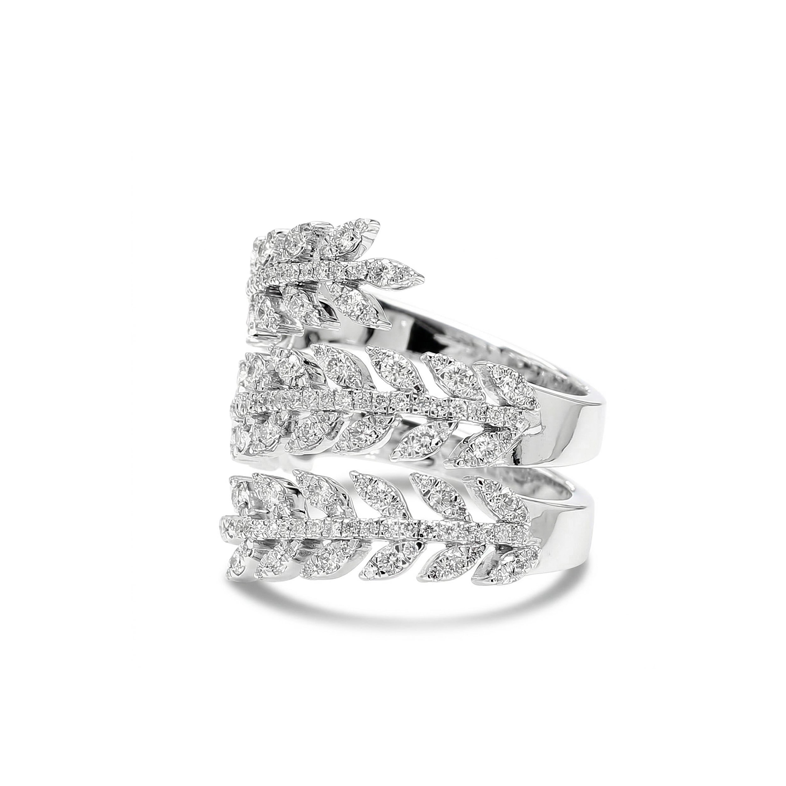 Natural Diamond Spiral Leaf Ring product image 2
