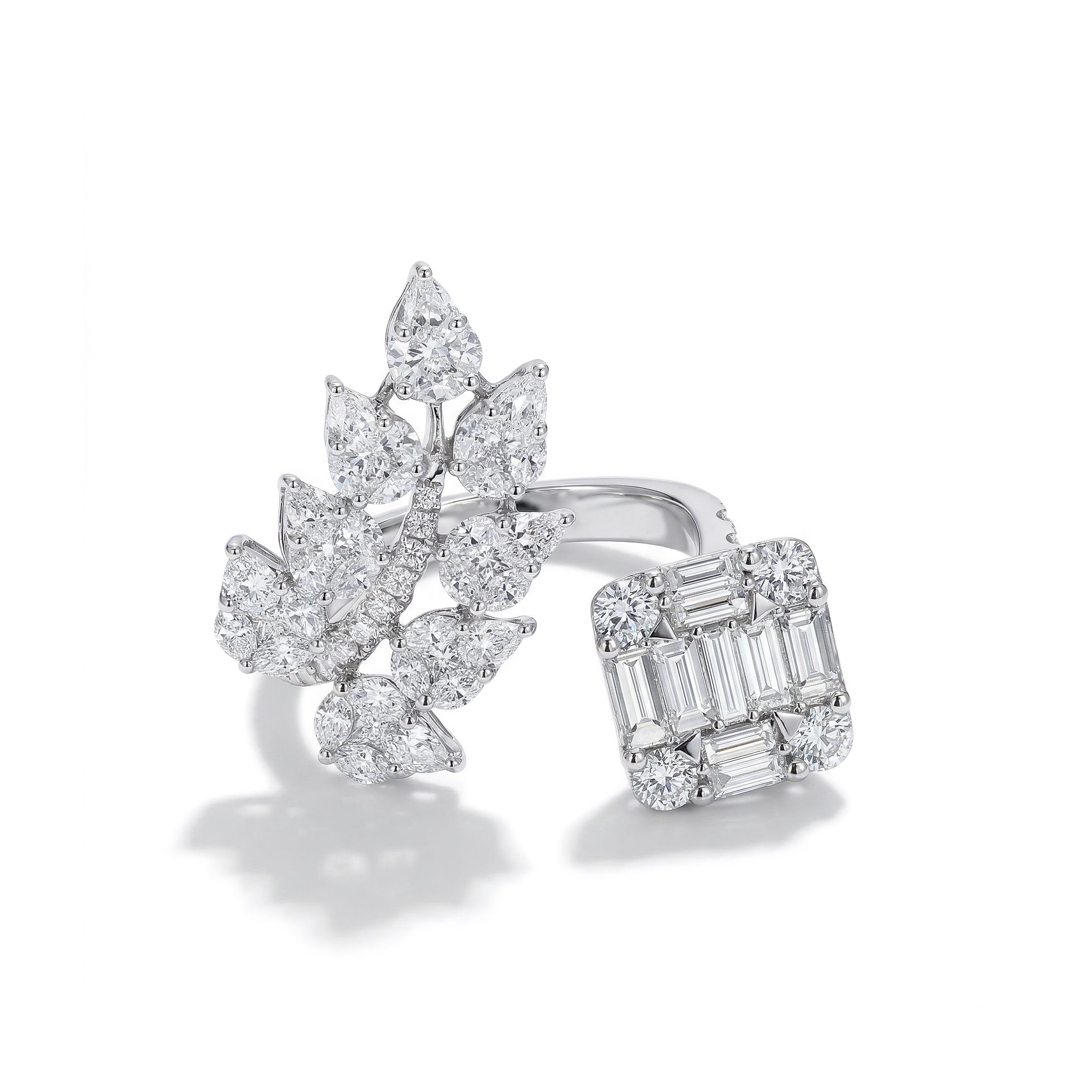 Natural Baguette Diamond Leaf Ring product image 1