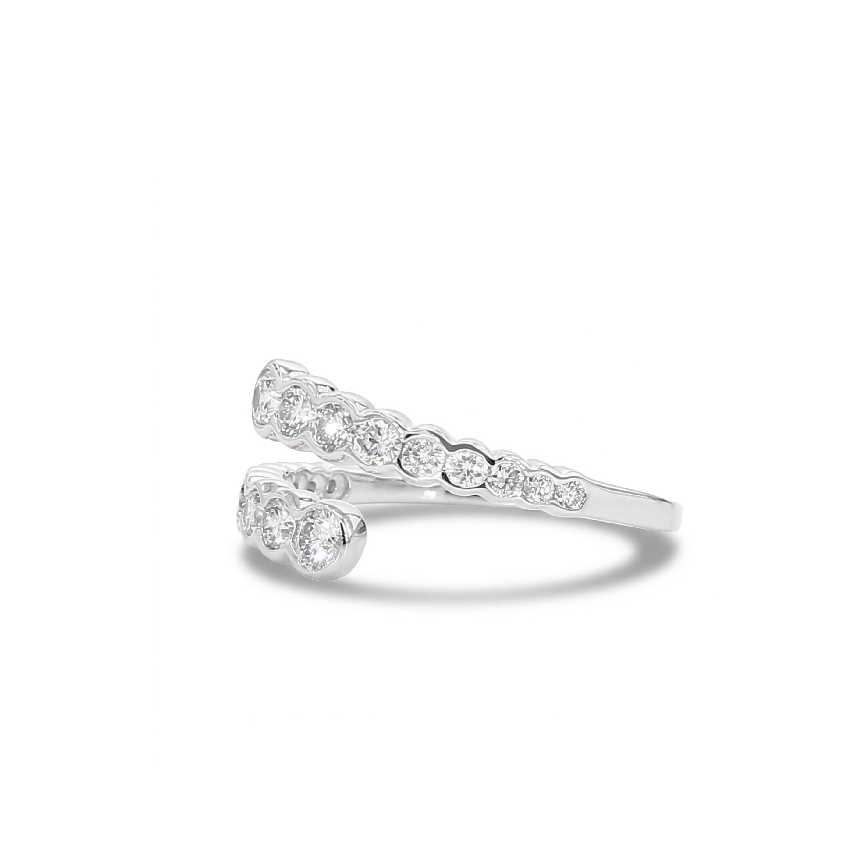 Natural Diamond Bezel Crossover Ring product image 2