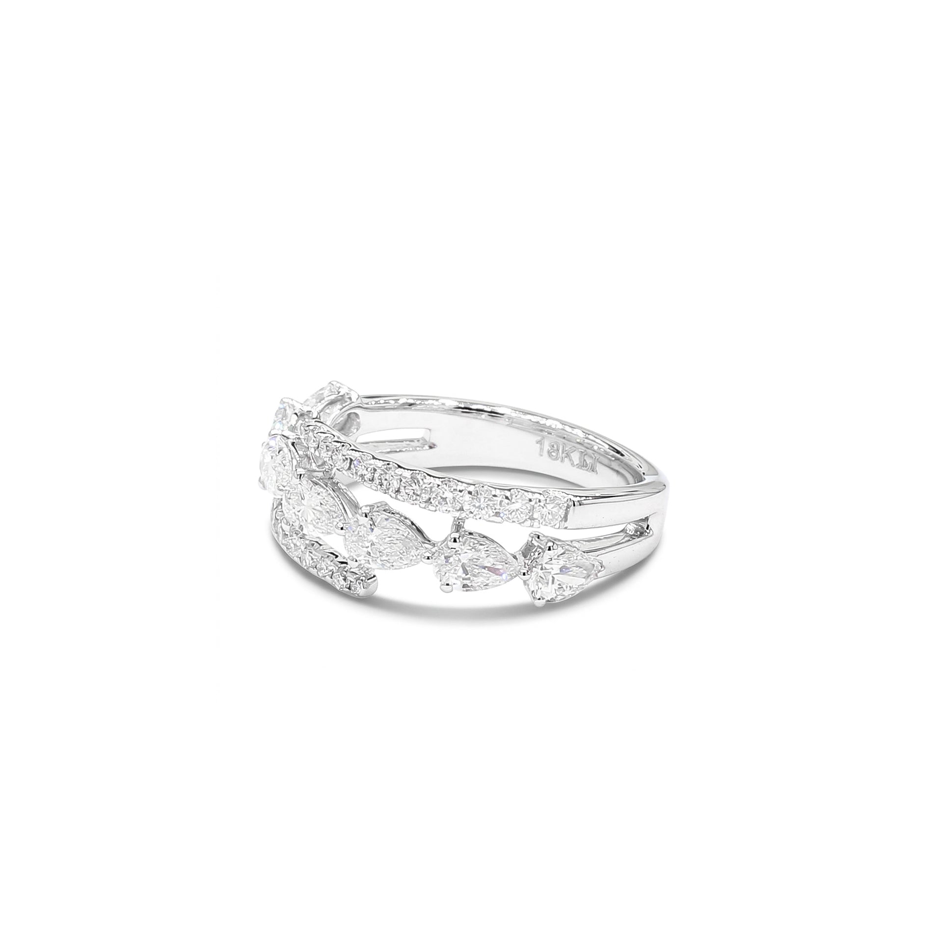 Natural Pear Diamond Spiral Ring product image 2