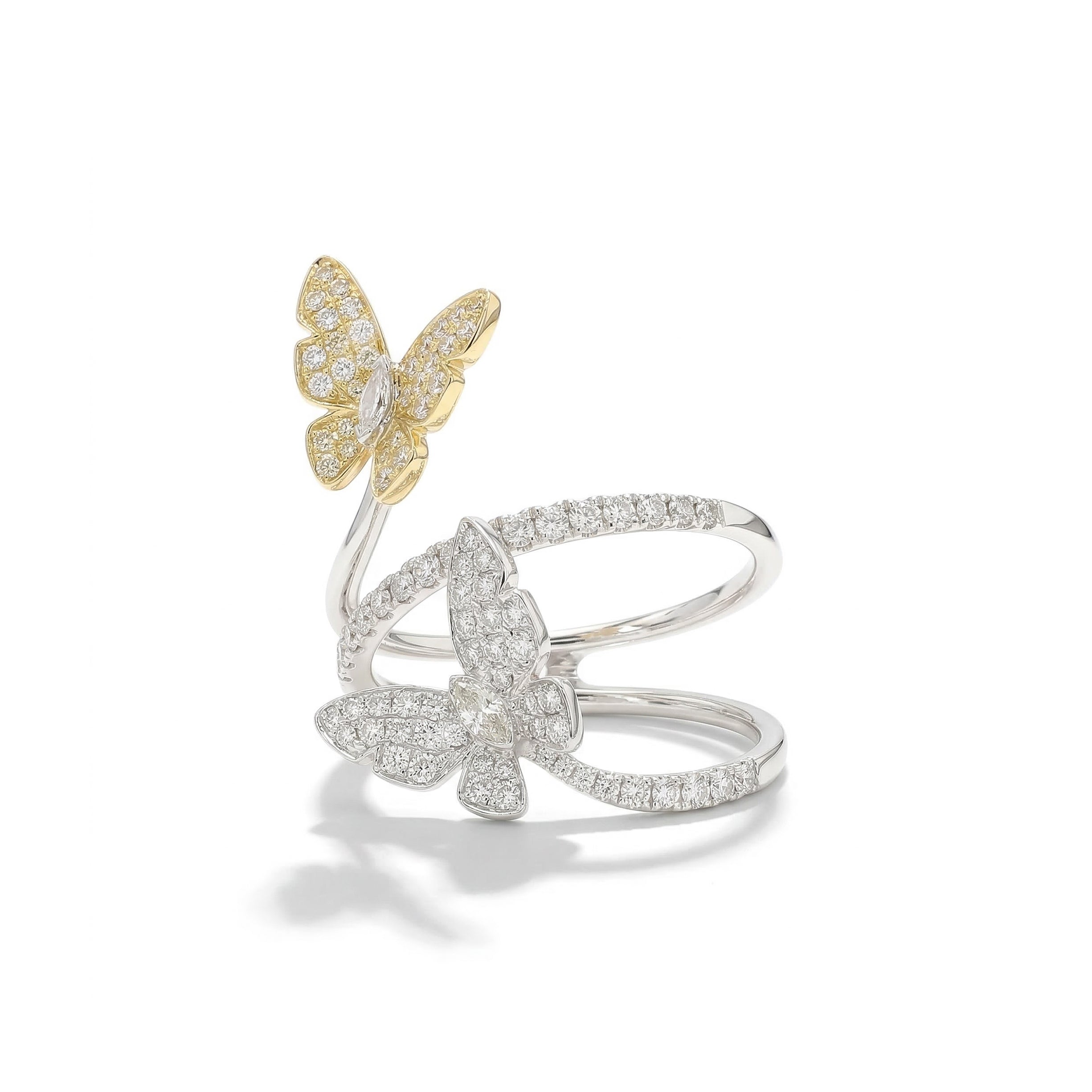 Natural Marquise Diamond Butterfly Spiral Ring product image 2