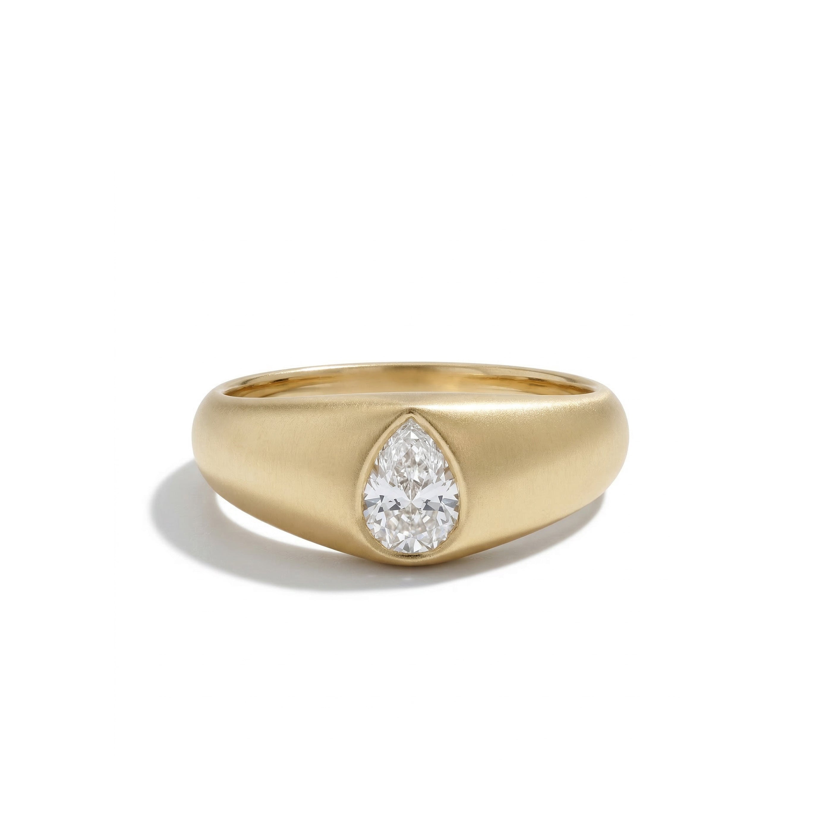 Natural Pear Diamond Bezel Ring product image 1