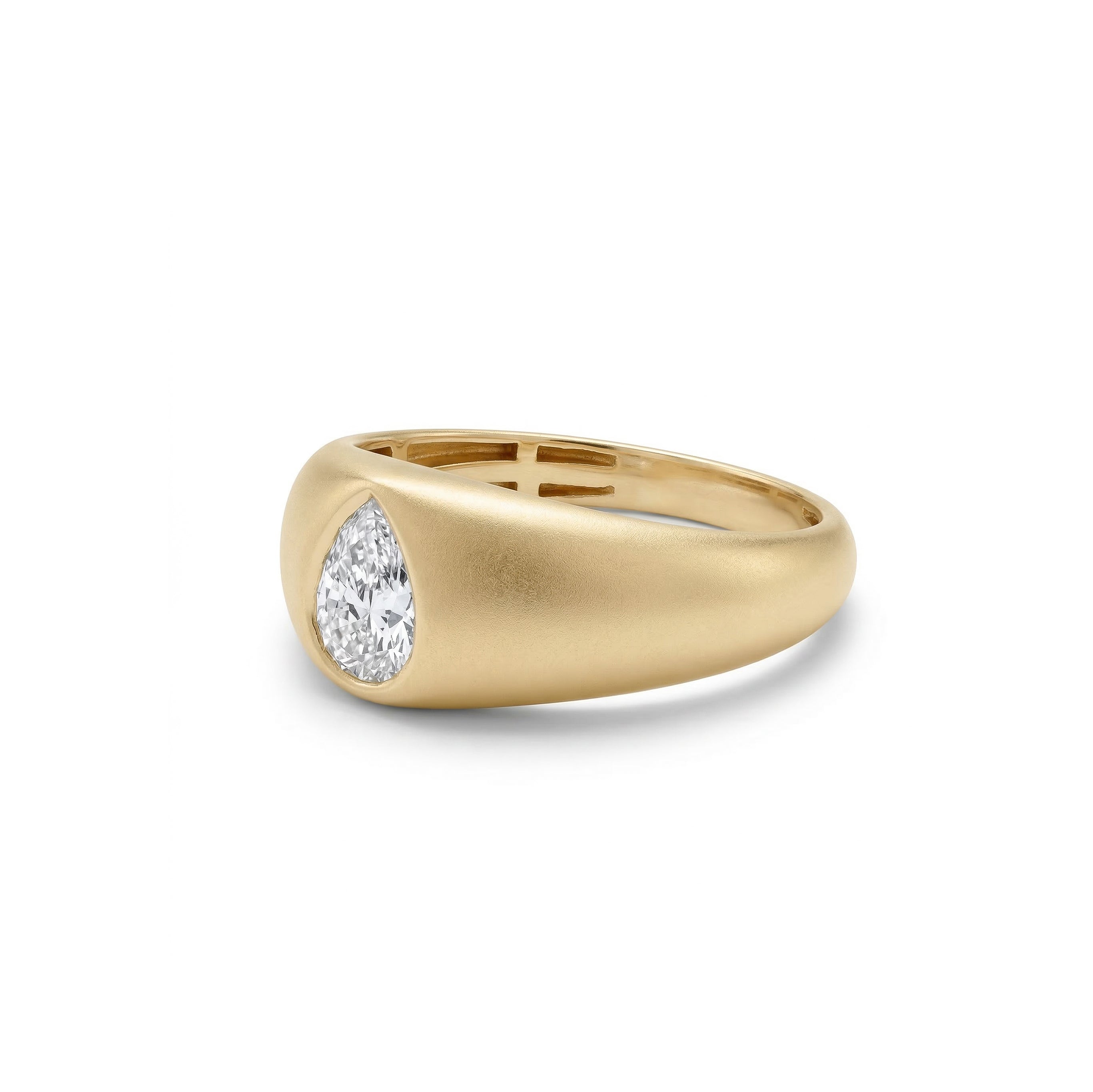 Natural Pear Diamond Bezel Ring product image 2