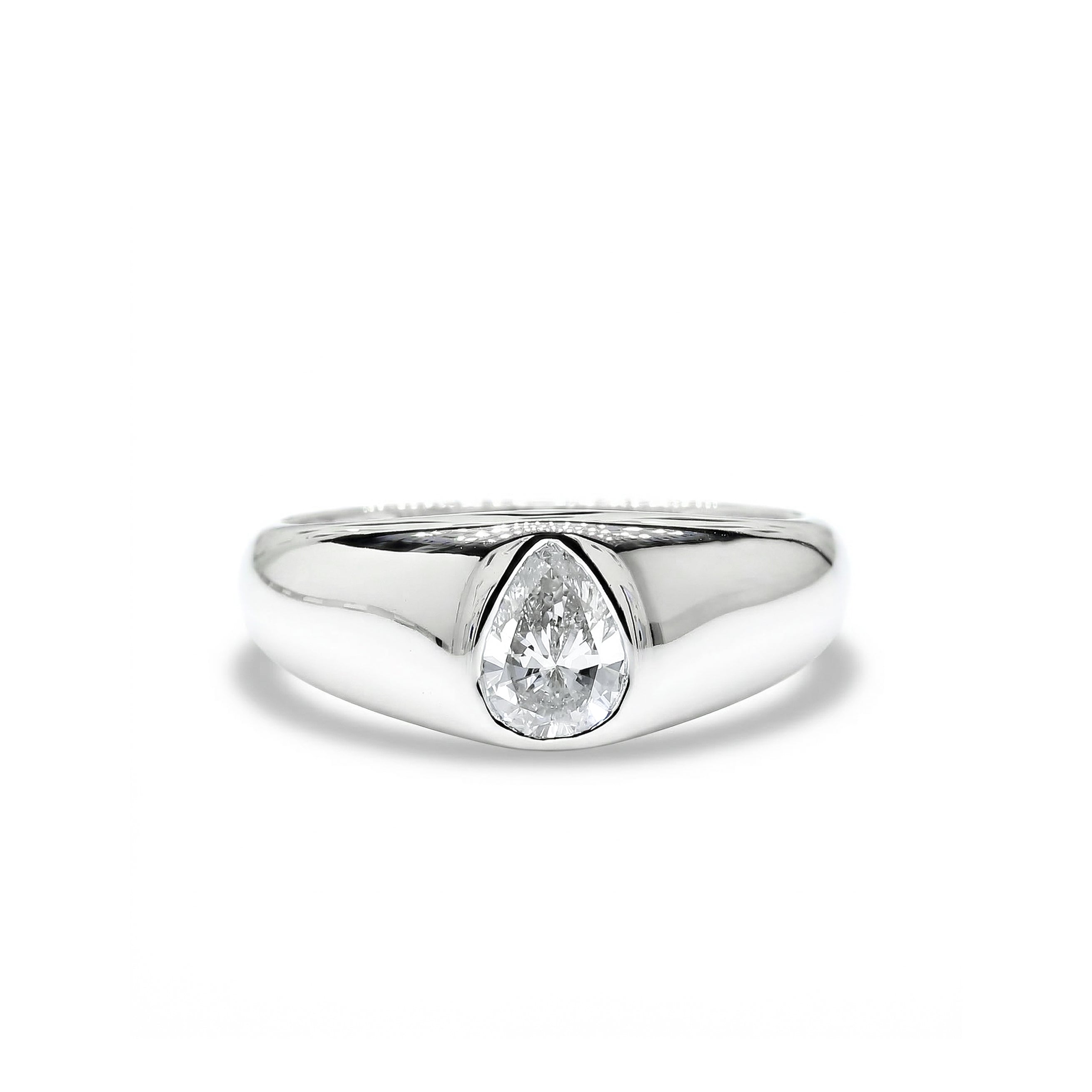 Natural Pear Diamond Bezel Ring product image 1
