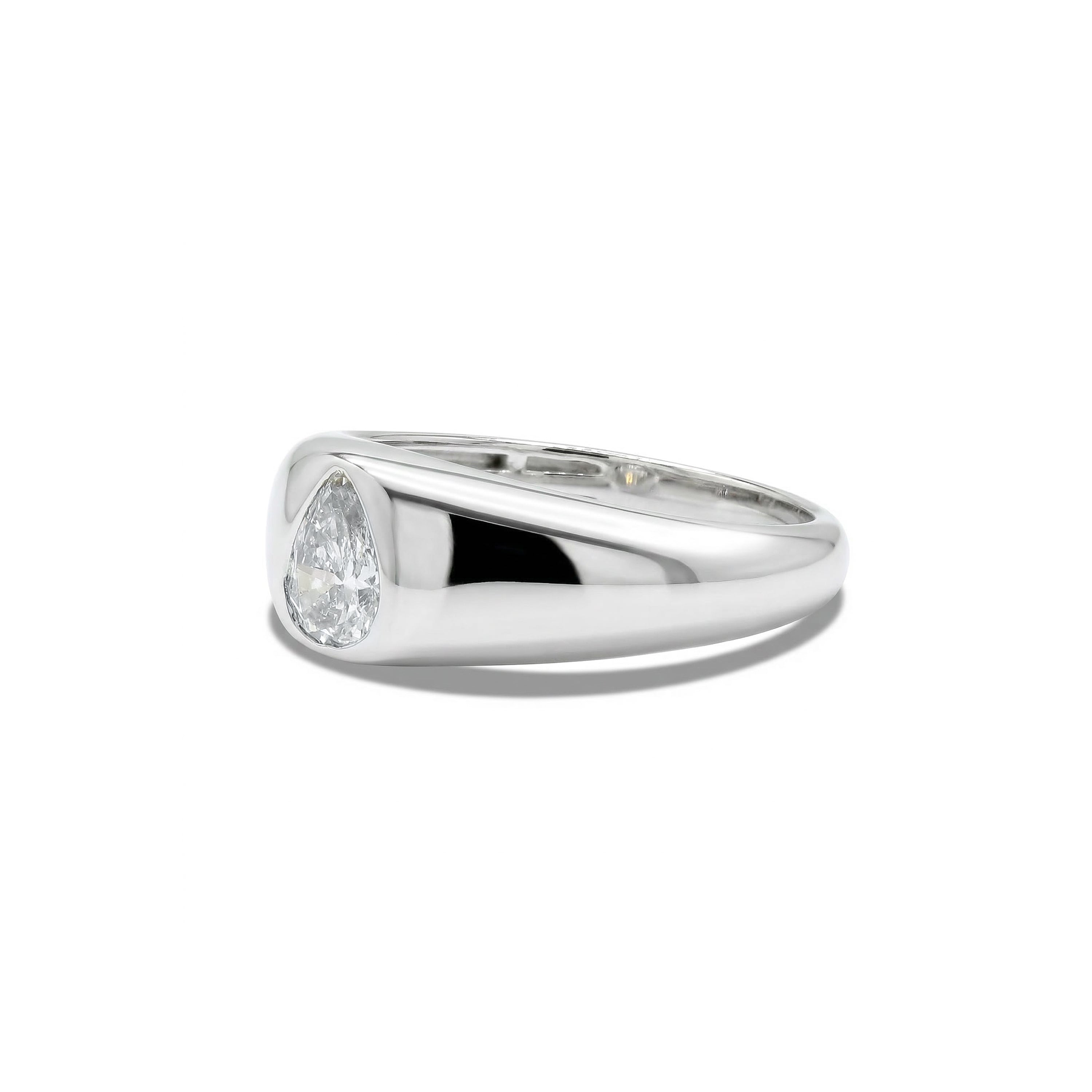 Natural Pear Diamond Bezel Ring product image 2
