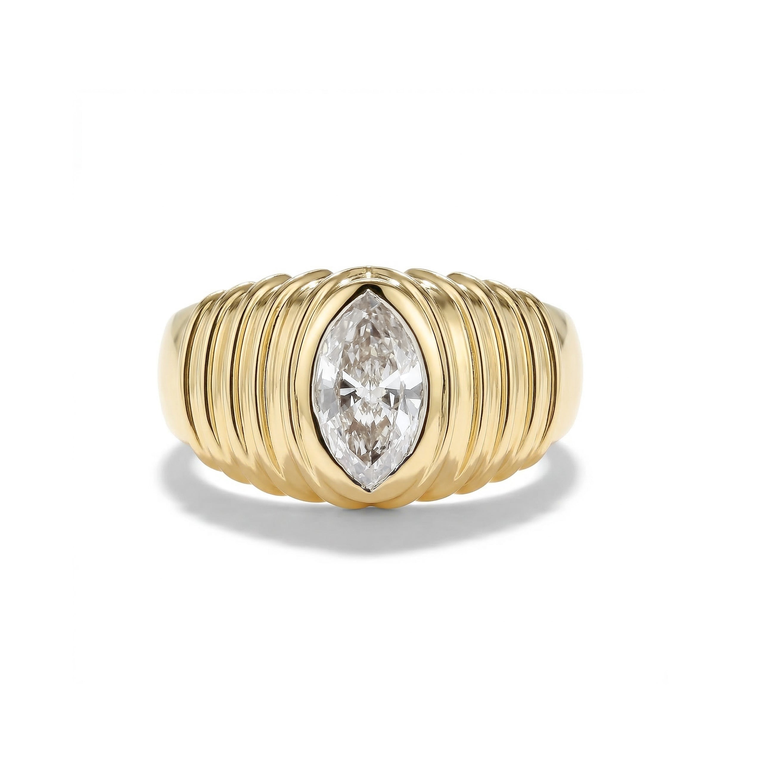 Natural Marquise Diamond Bezel Ring product image 1