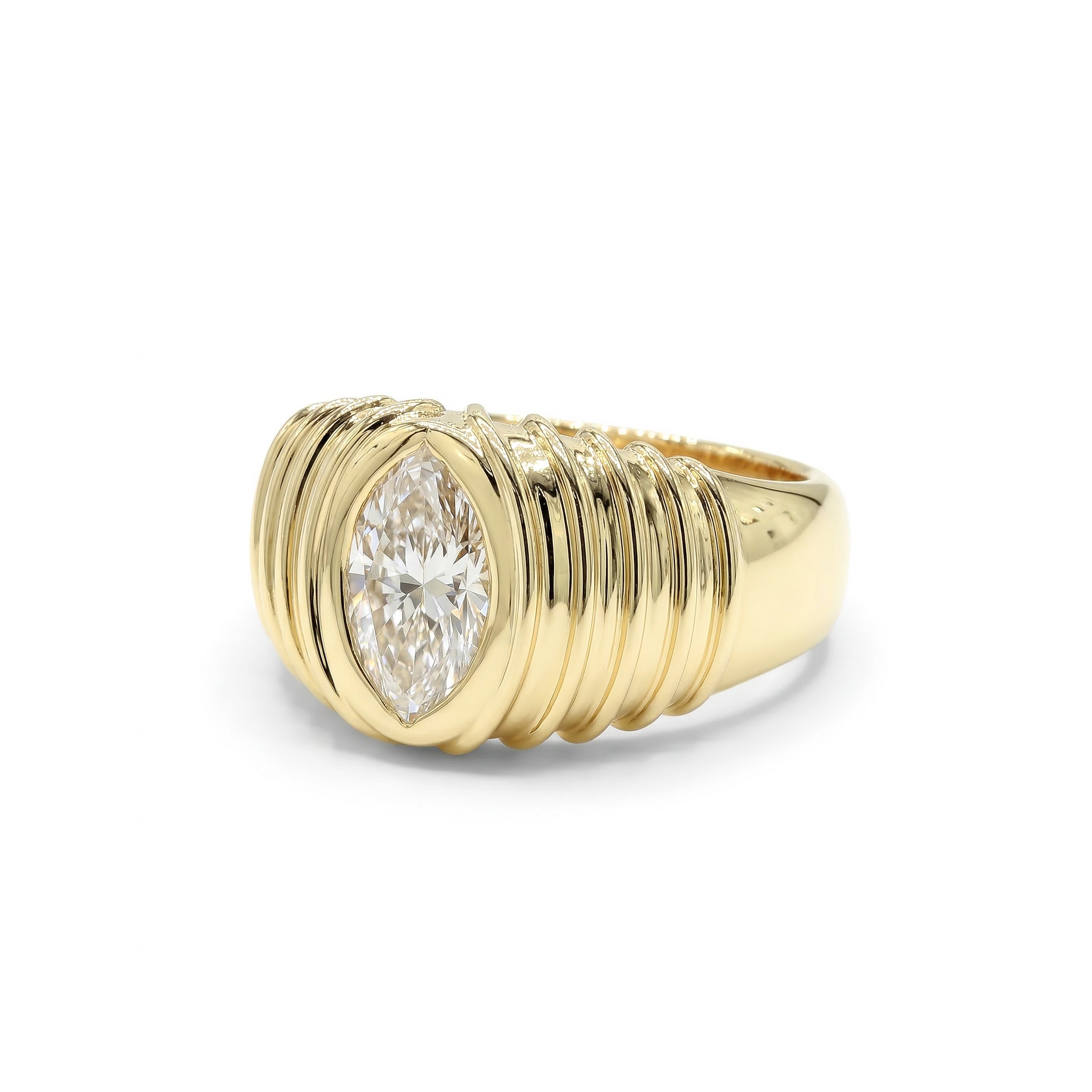 Natural Marquise Diamond Bezel Ring product image 2