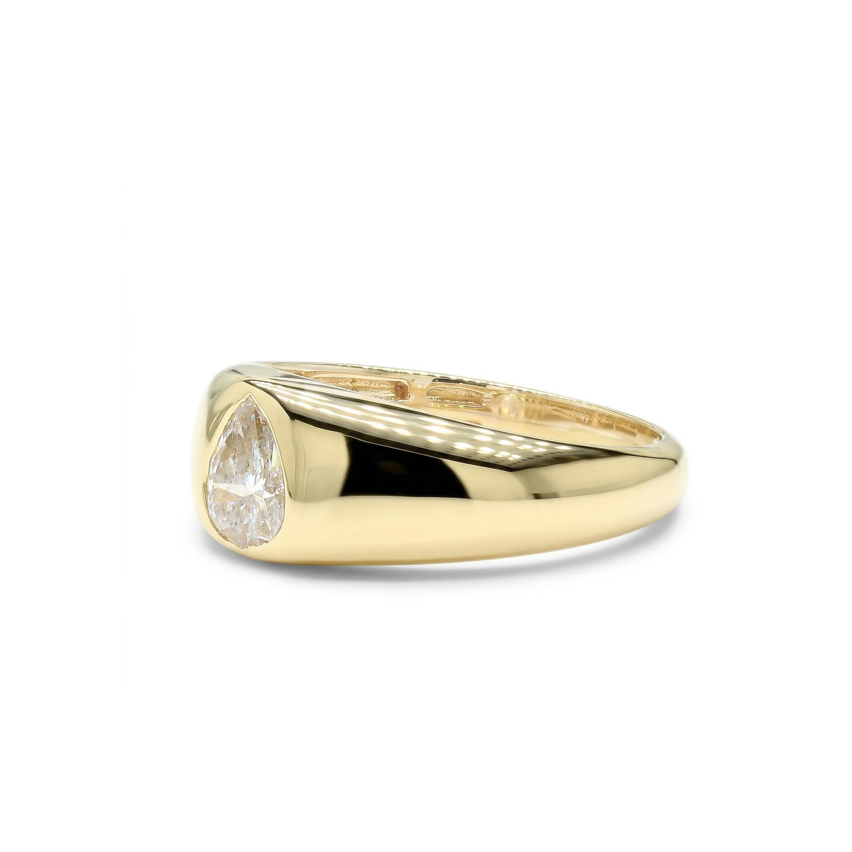 Natural Pear Diamond Bezel Ring product image 2