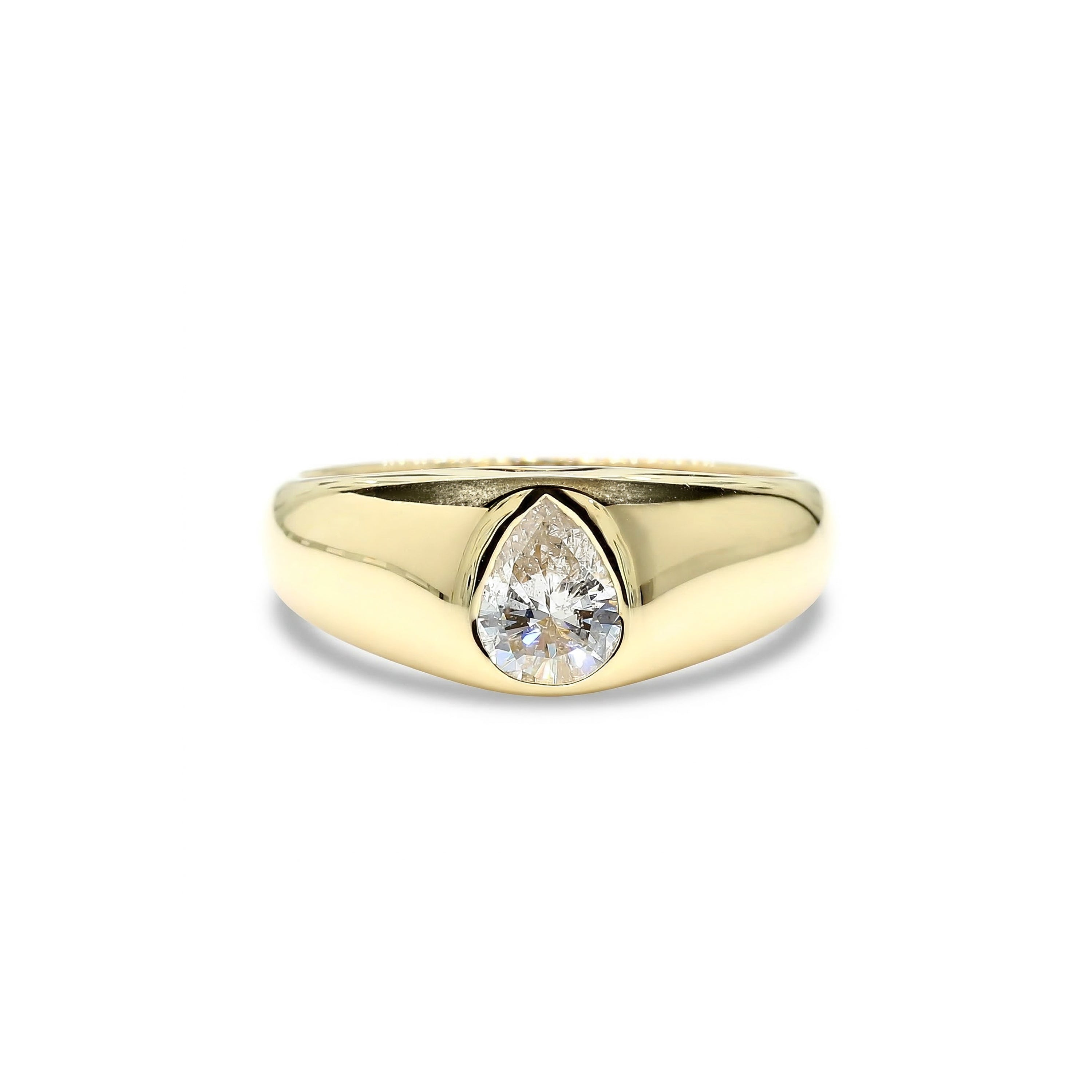 Natural Pear Diamond Bezel Ring product image 1