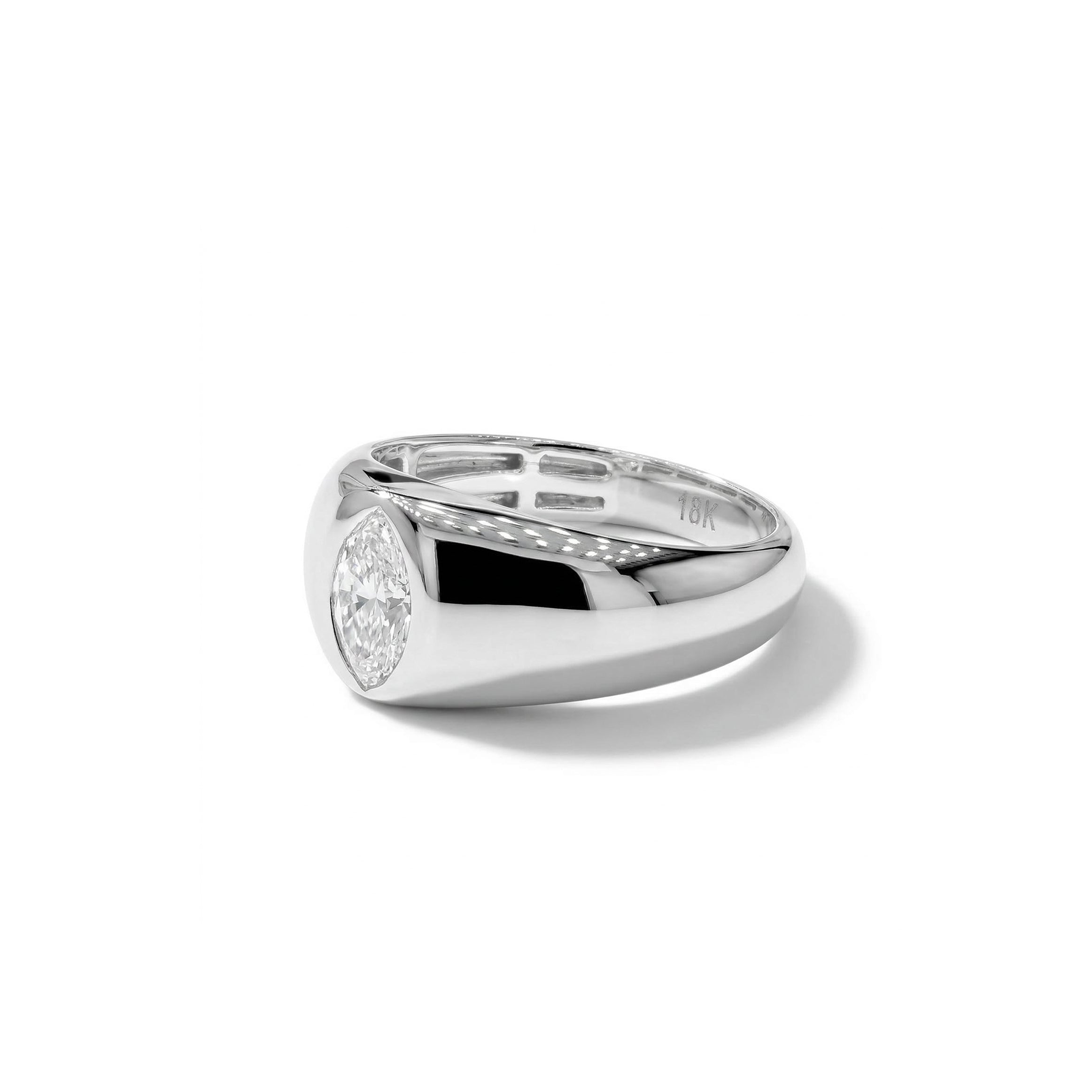 Natural Marquise Diamond Bezel Ring product image 2