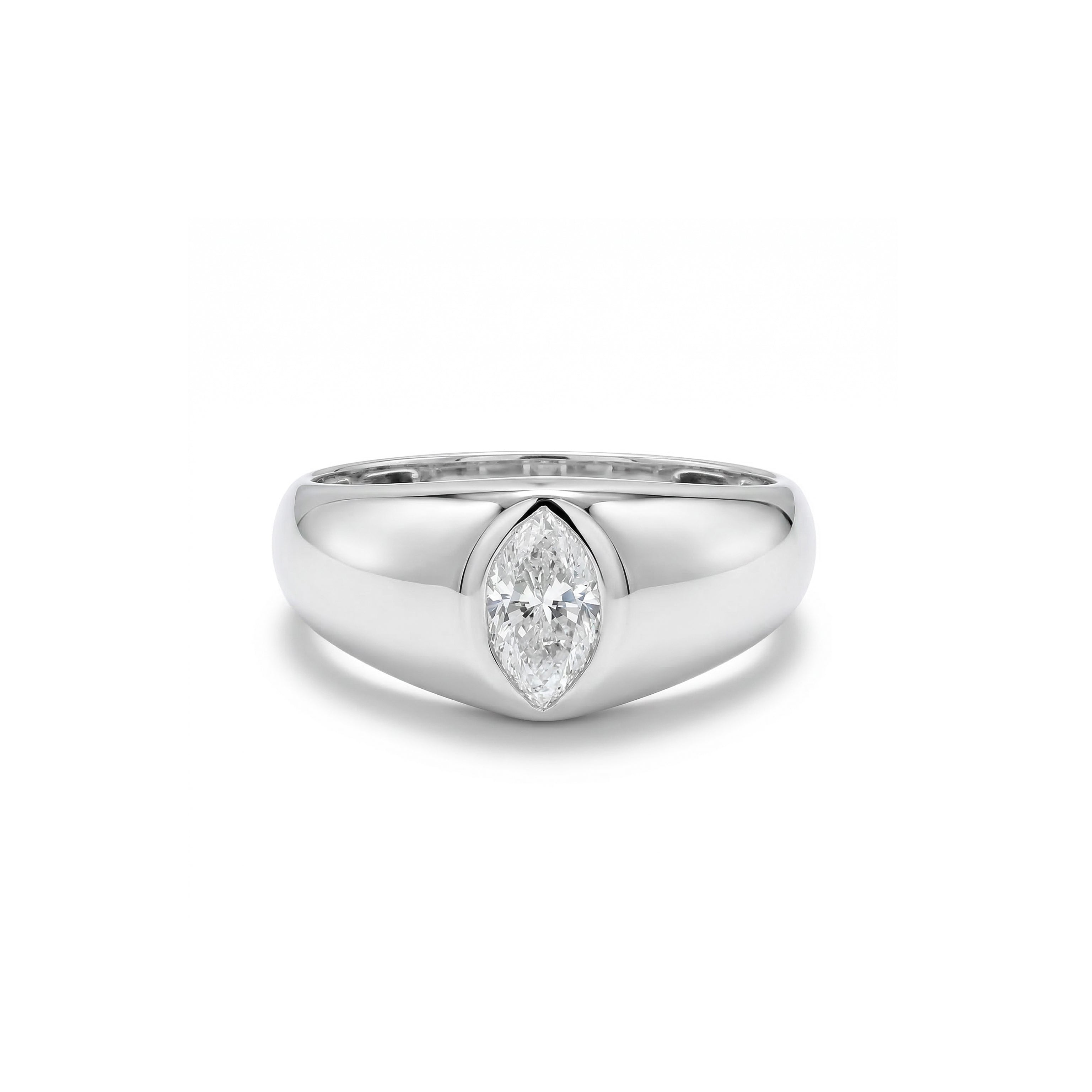 Natural Marquise Diamond Bezel Ring product image 1