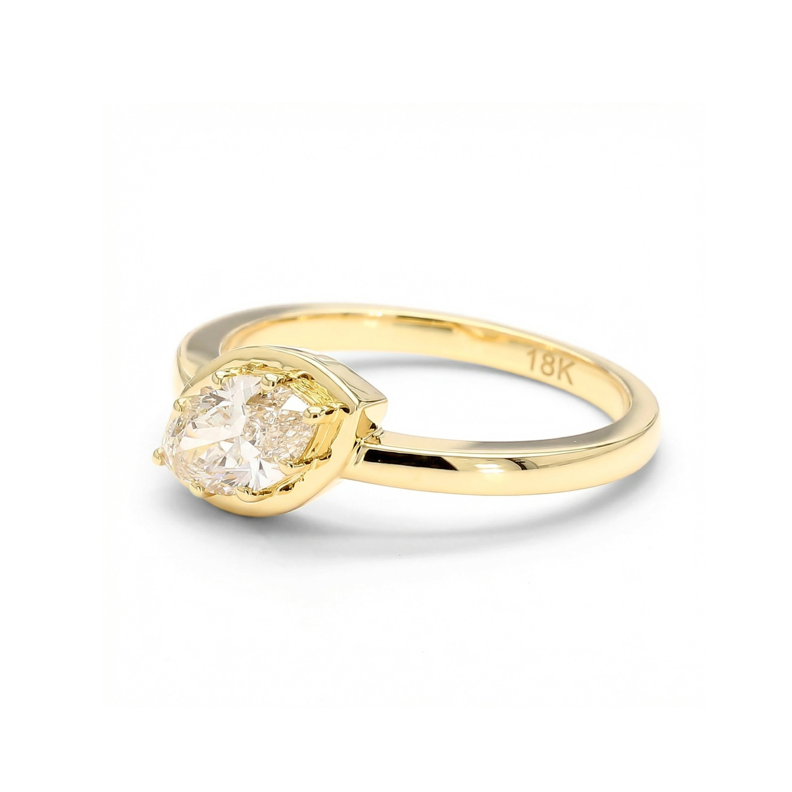 Natural White Marquise Diamond Ring product image 2
