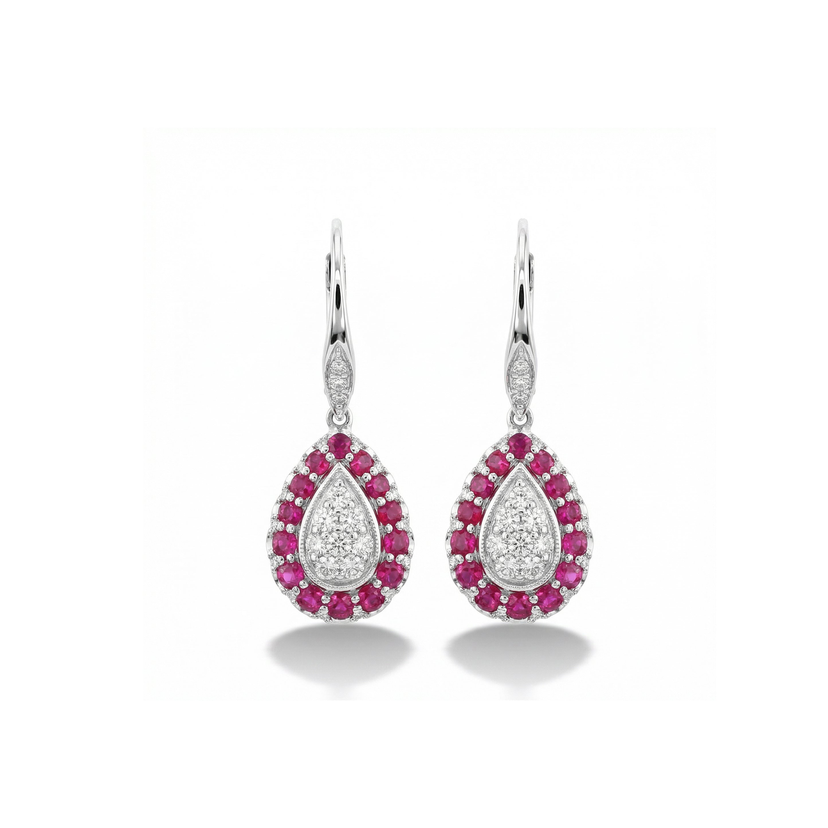 Natural Ruby & Diamond Drop Earring product image 2