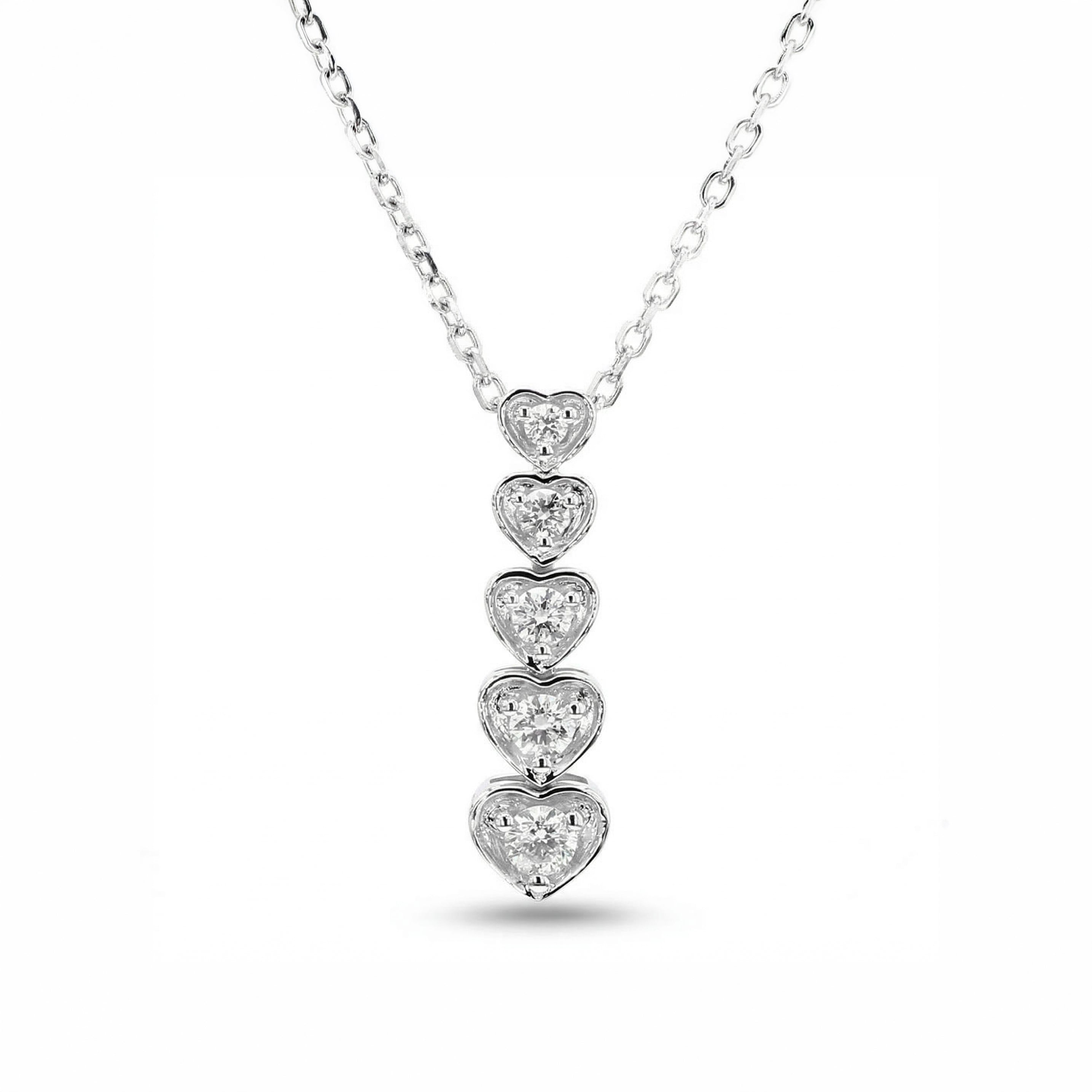 Natural Diamond Heart Drop Necklace product image 1