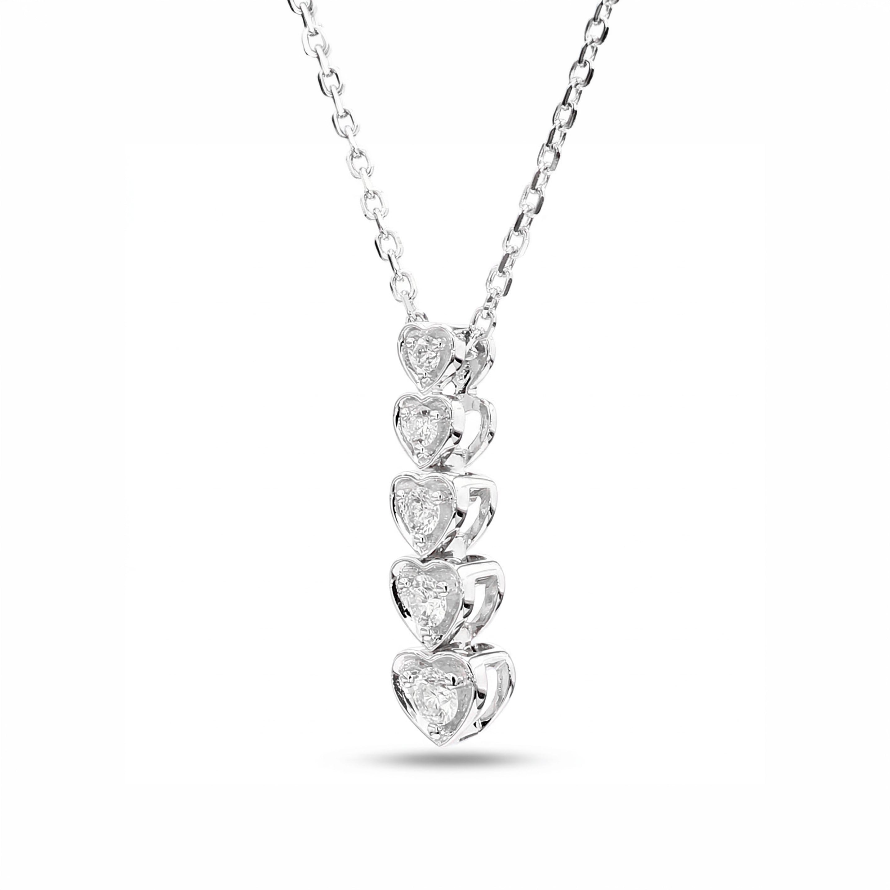 Natural Diamond Heart Drop Necklace product image 2