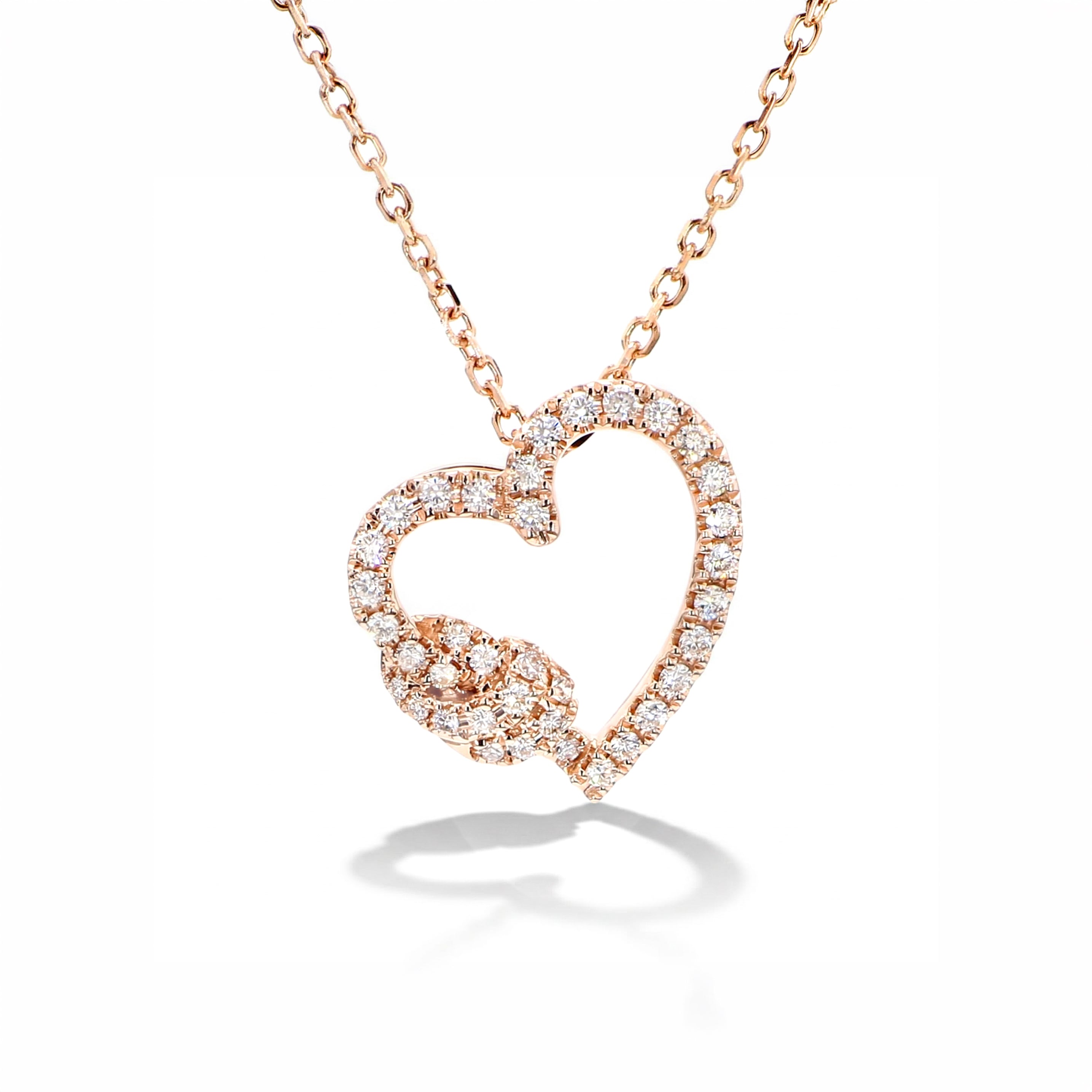 Natural Diamond Heart Knot Necklace product image 1