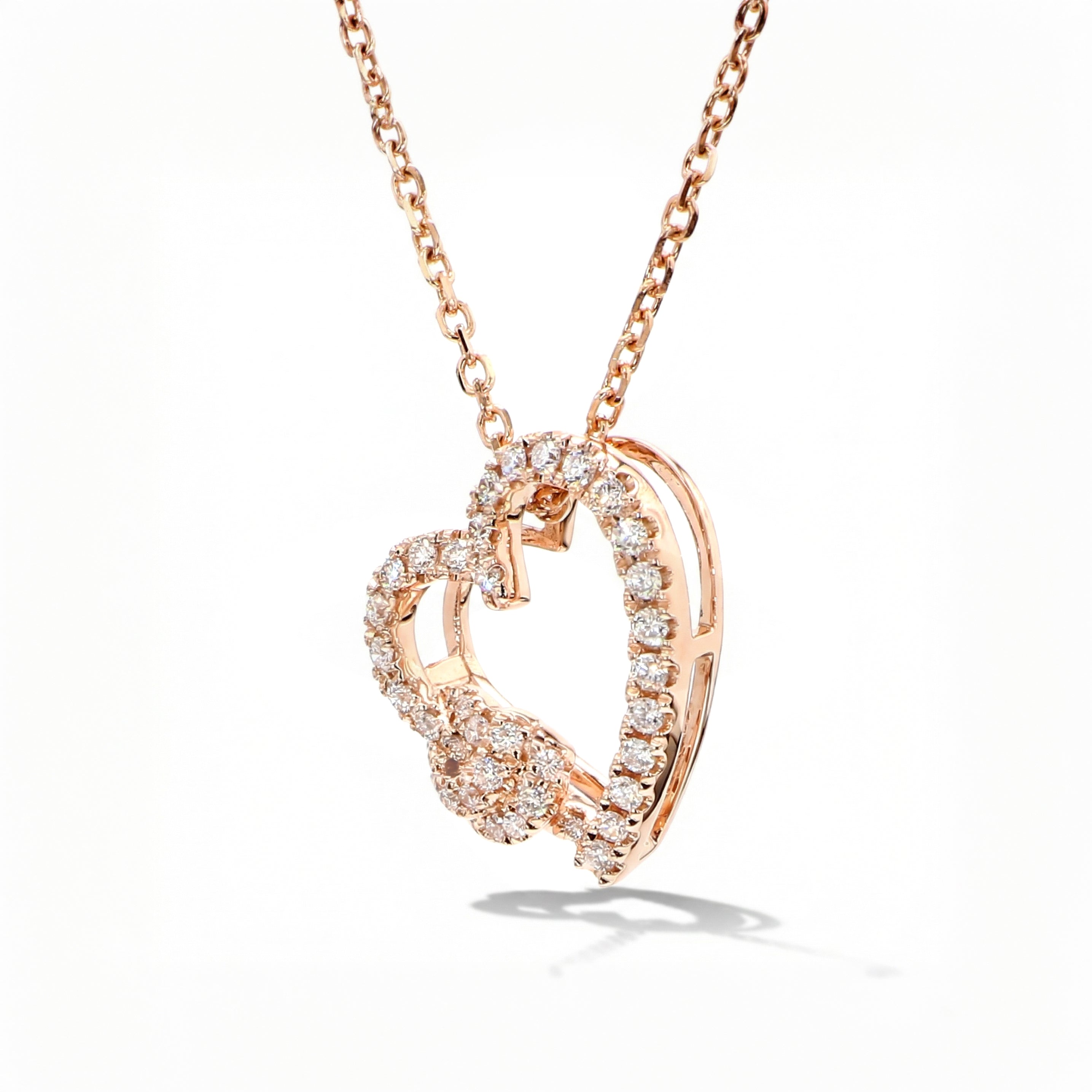 Natural Diamond Heart Knot Necklace product image 2