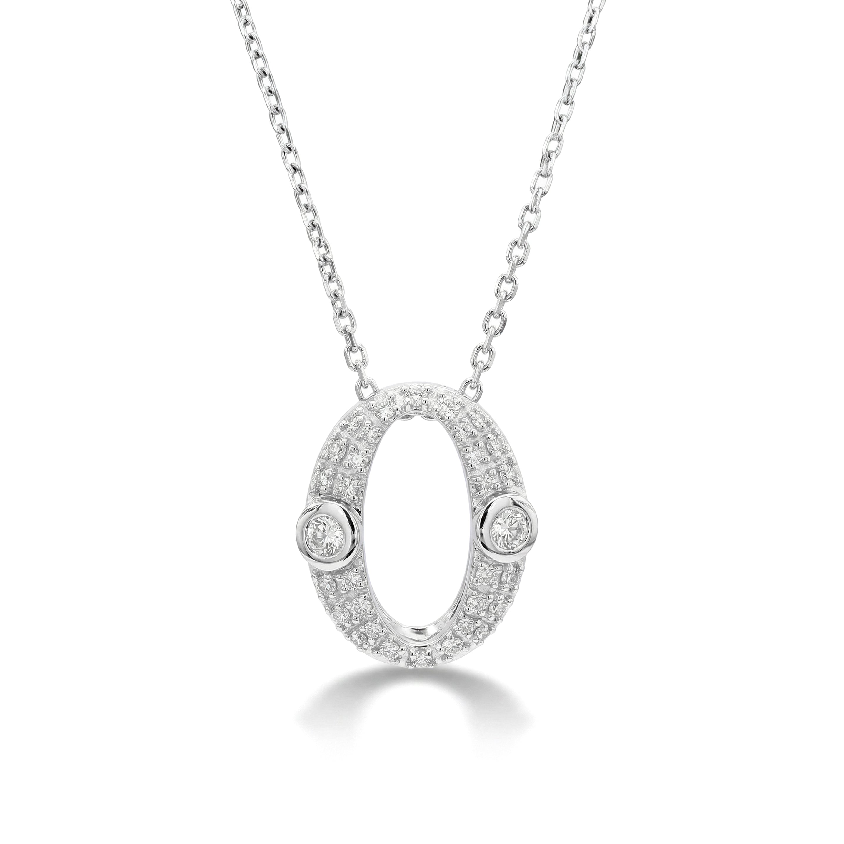 Natural Diamond Oval Necklace product image 1