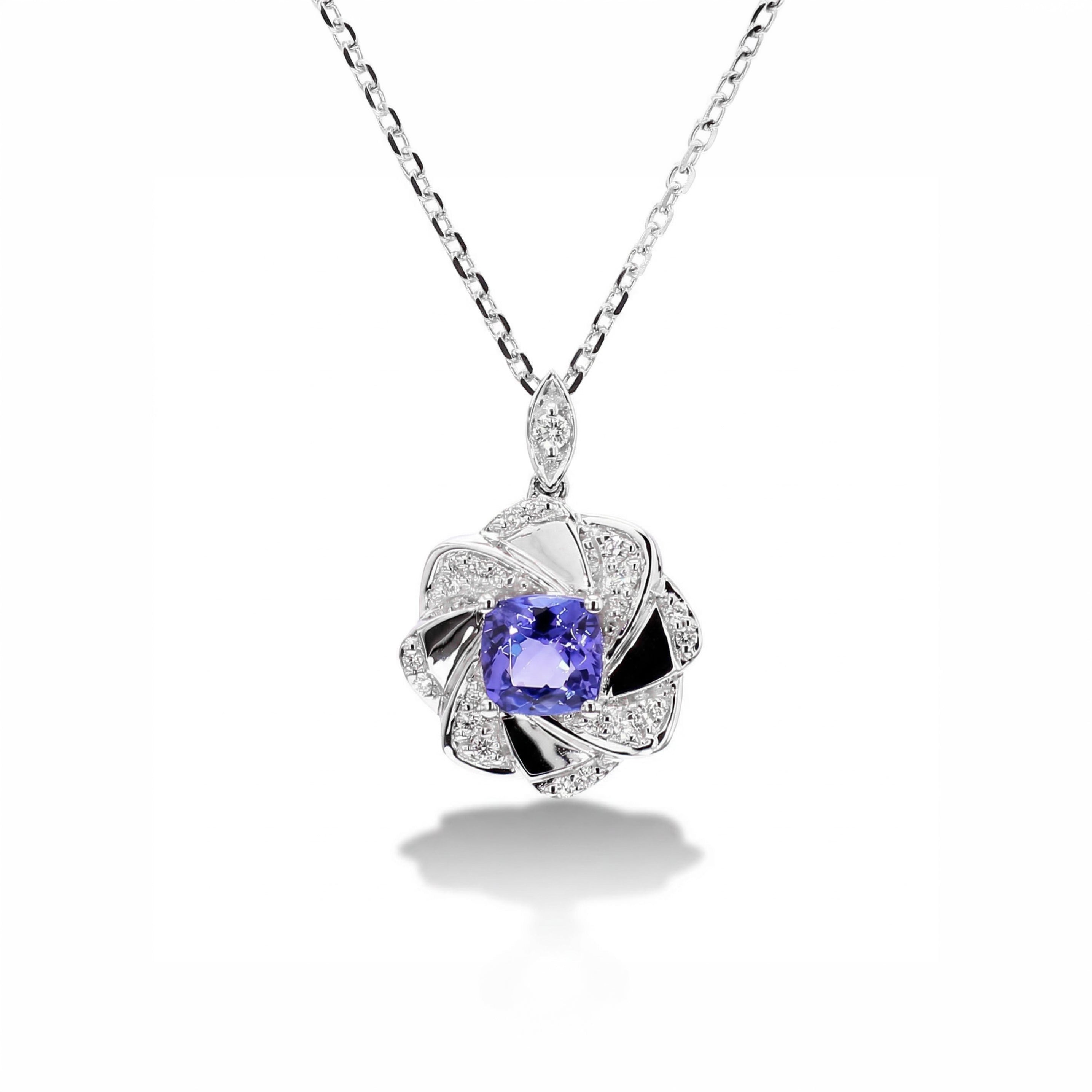 Natural Tanzanite & Diamond Necklace product image 1