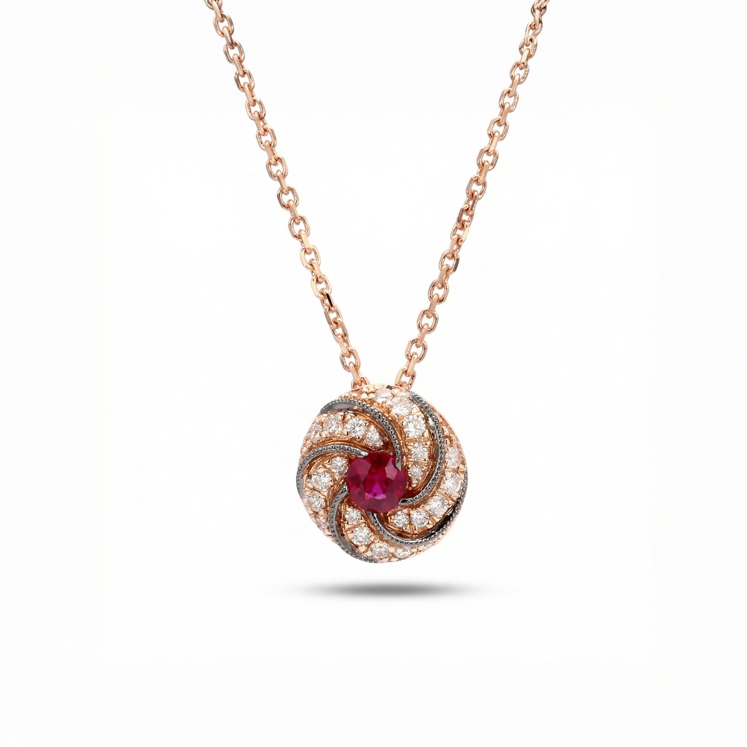 Natural Ruby & White Diamond Pendant product image 1