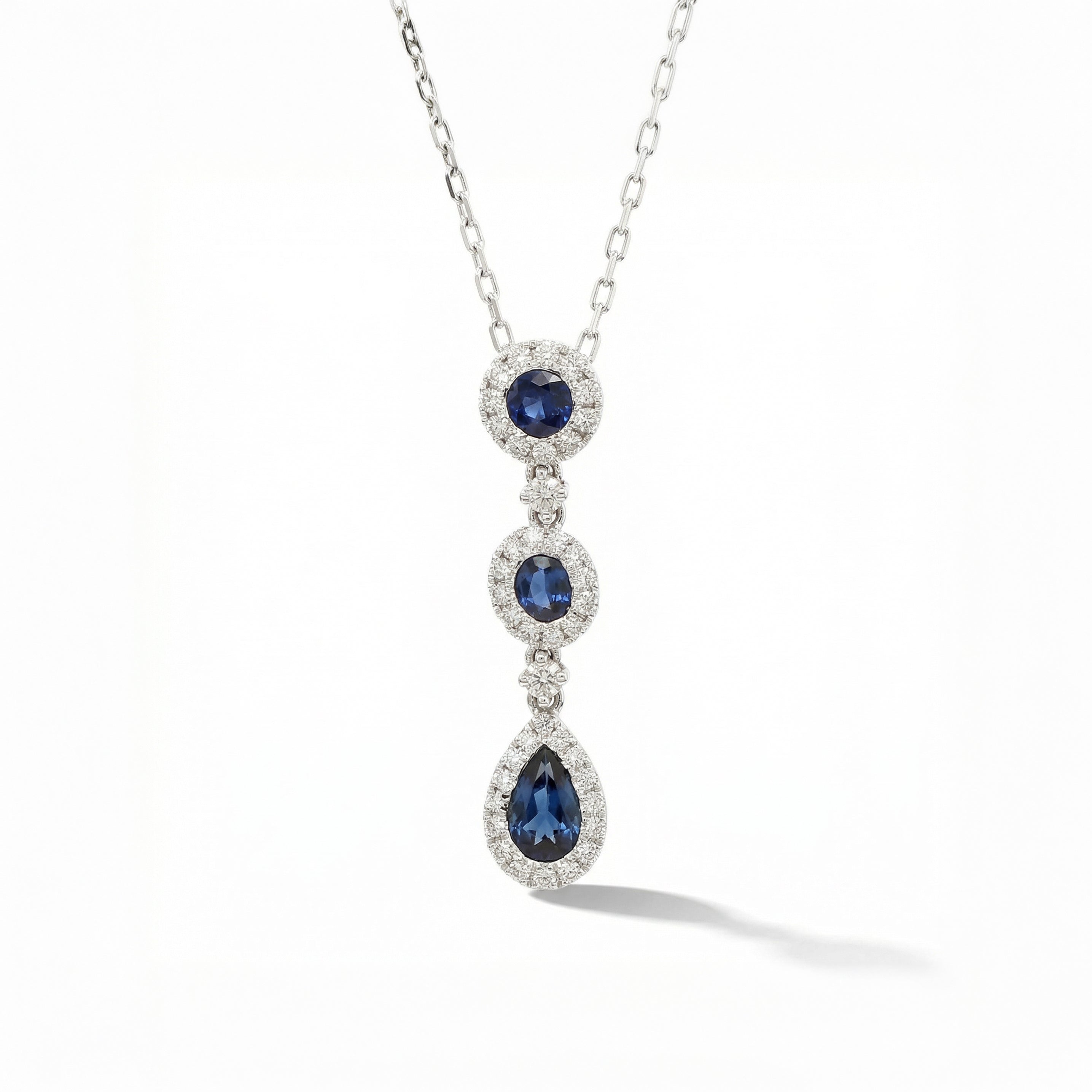 Natural Sapphire & Diamond Necklace product image 1