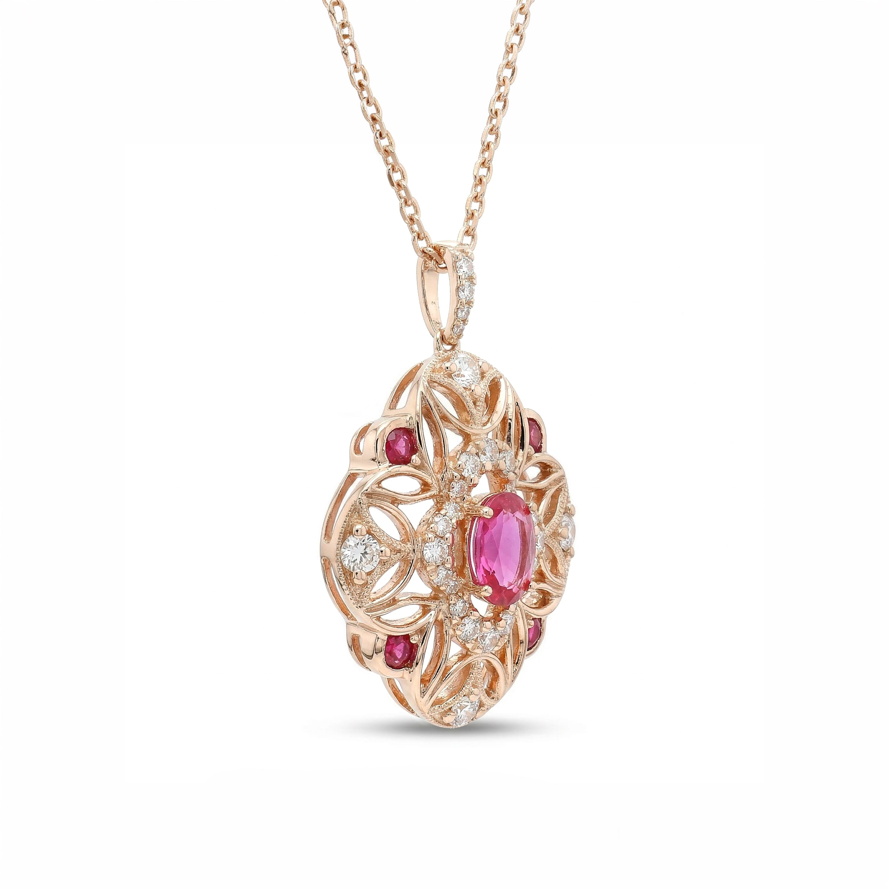 Natural Ruby & Diamond Necklace product image 2