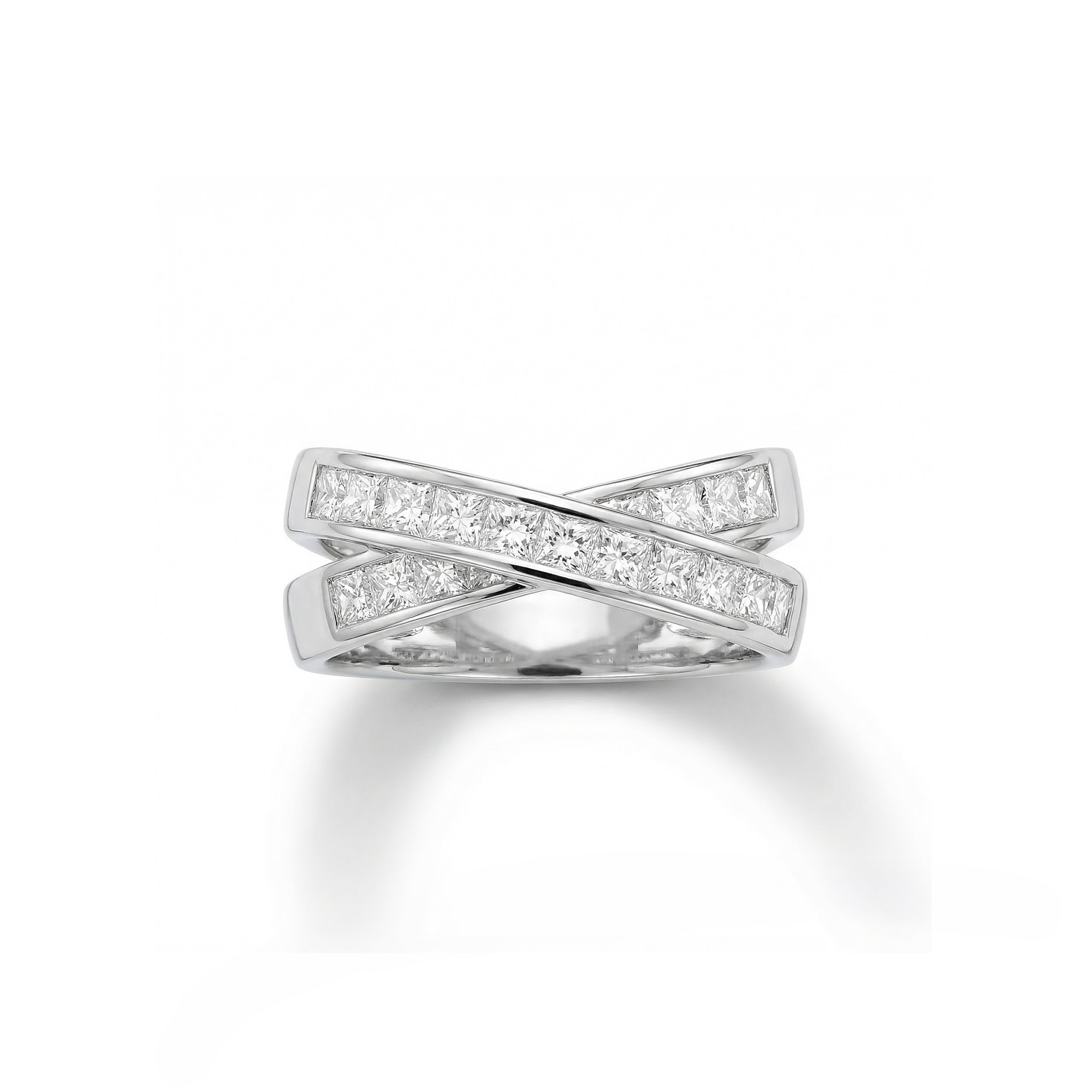 Natural White Princess Diamond Crossover Ring product image 2