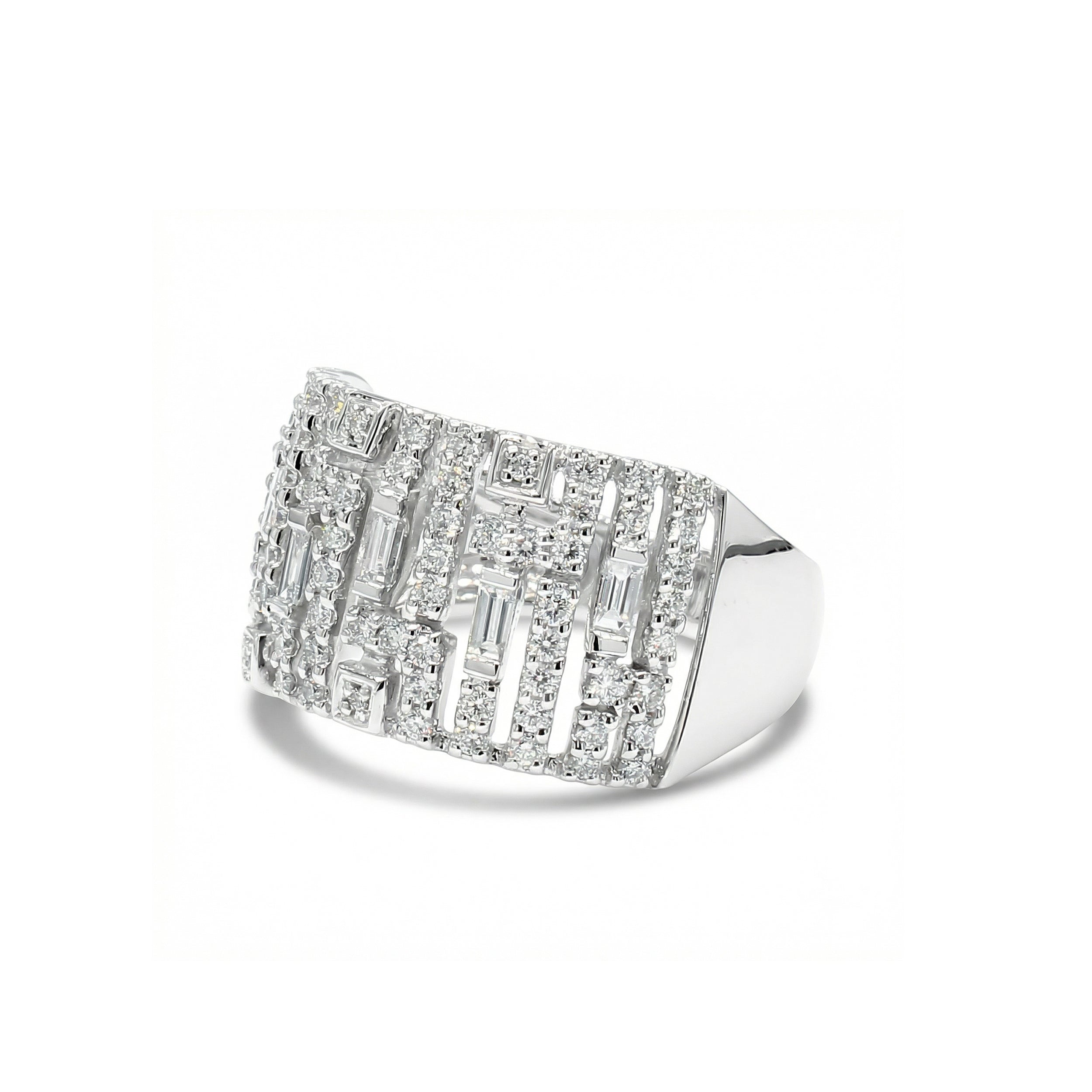Natural Round & Baguette Diamond Band product image 2