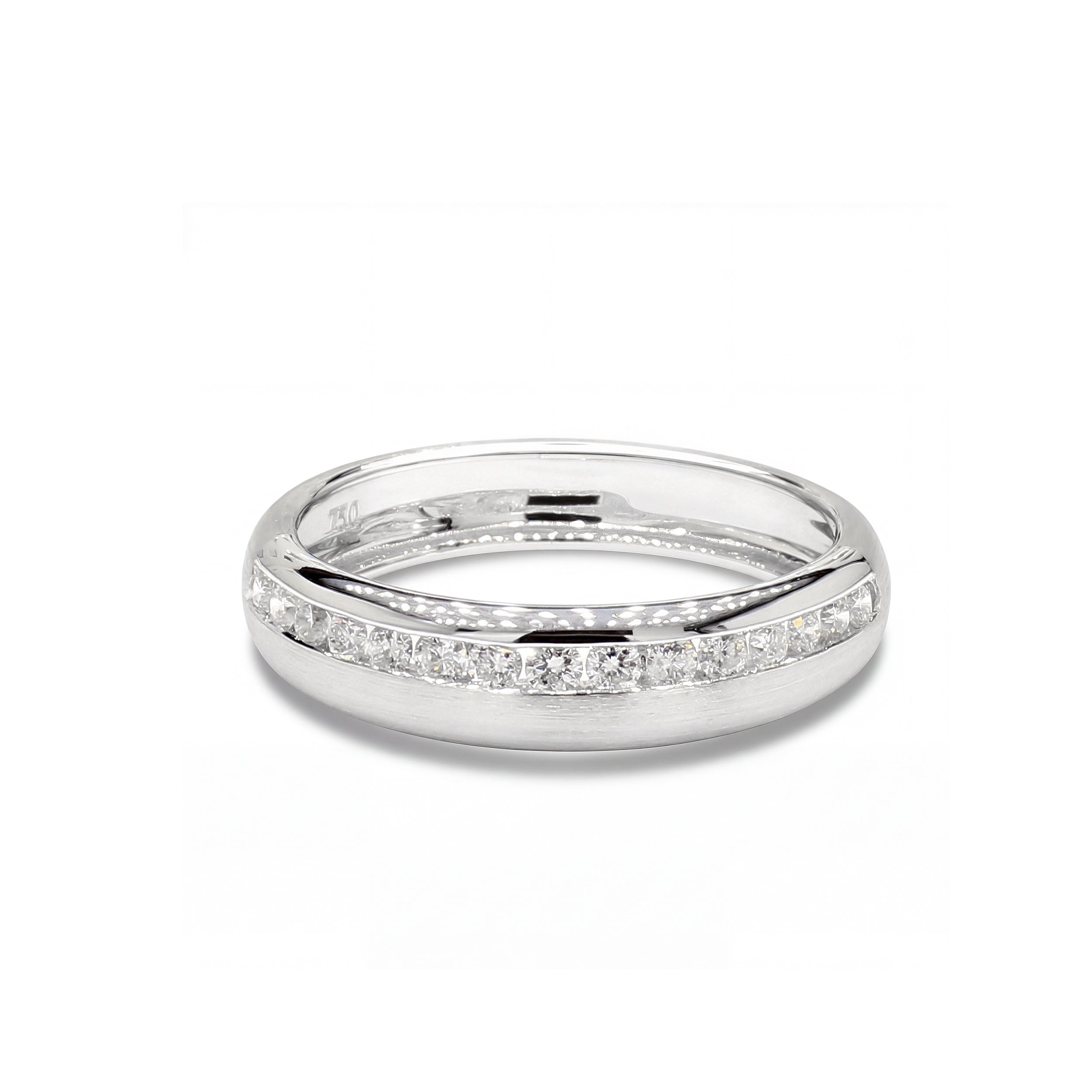 Natural Diamond Brushed gold Band product image 1