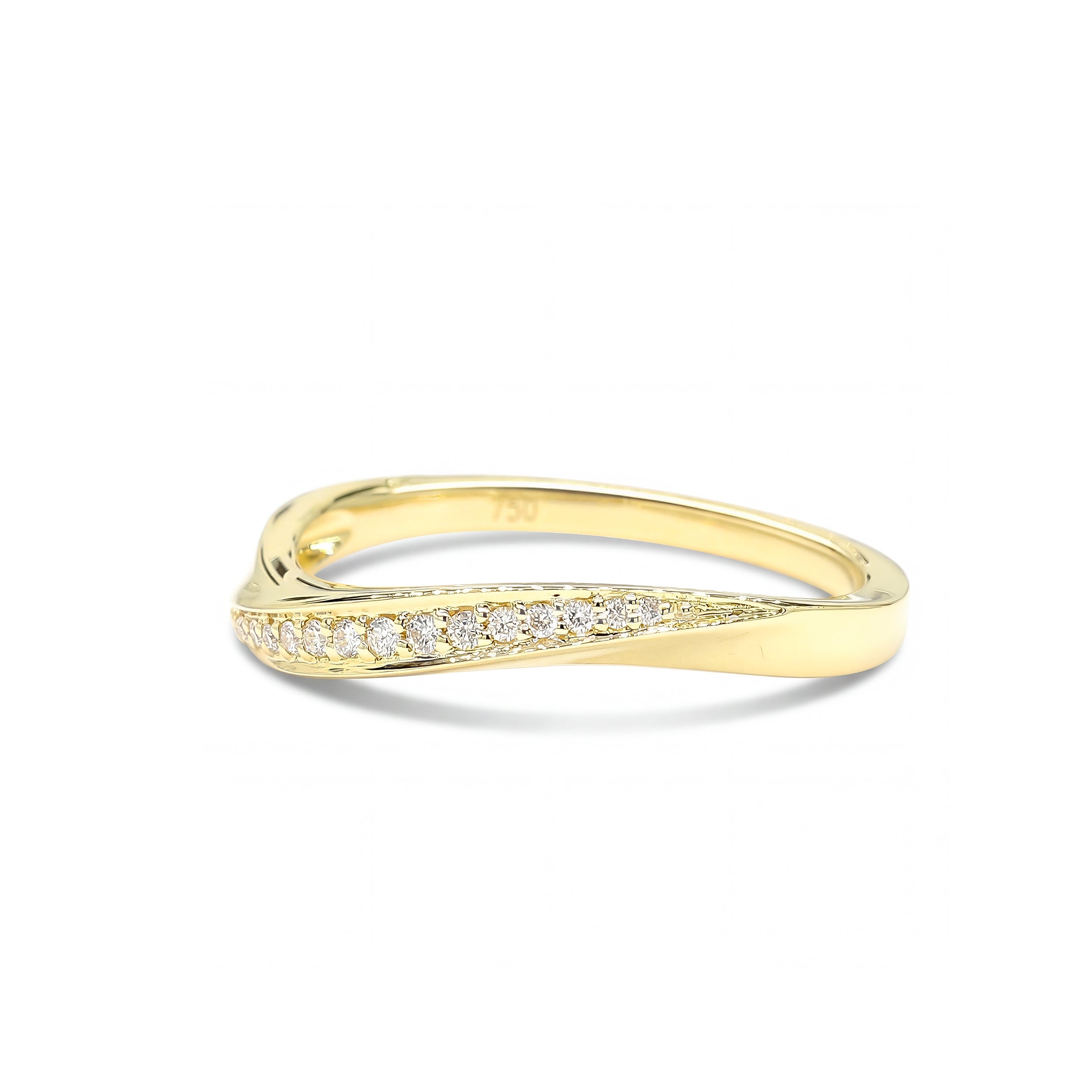 Natural Diamond Curved Band product image 2