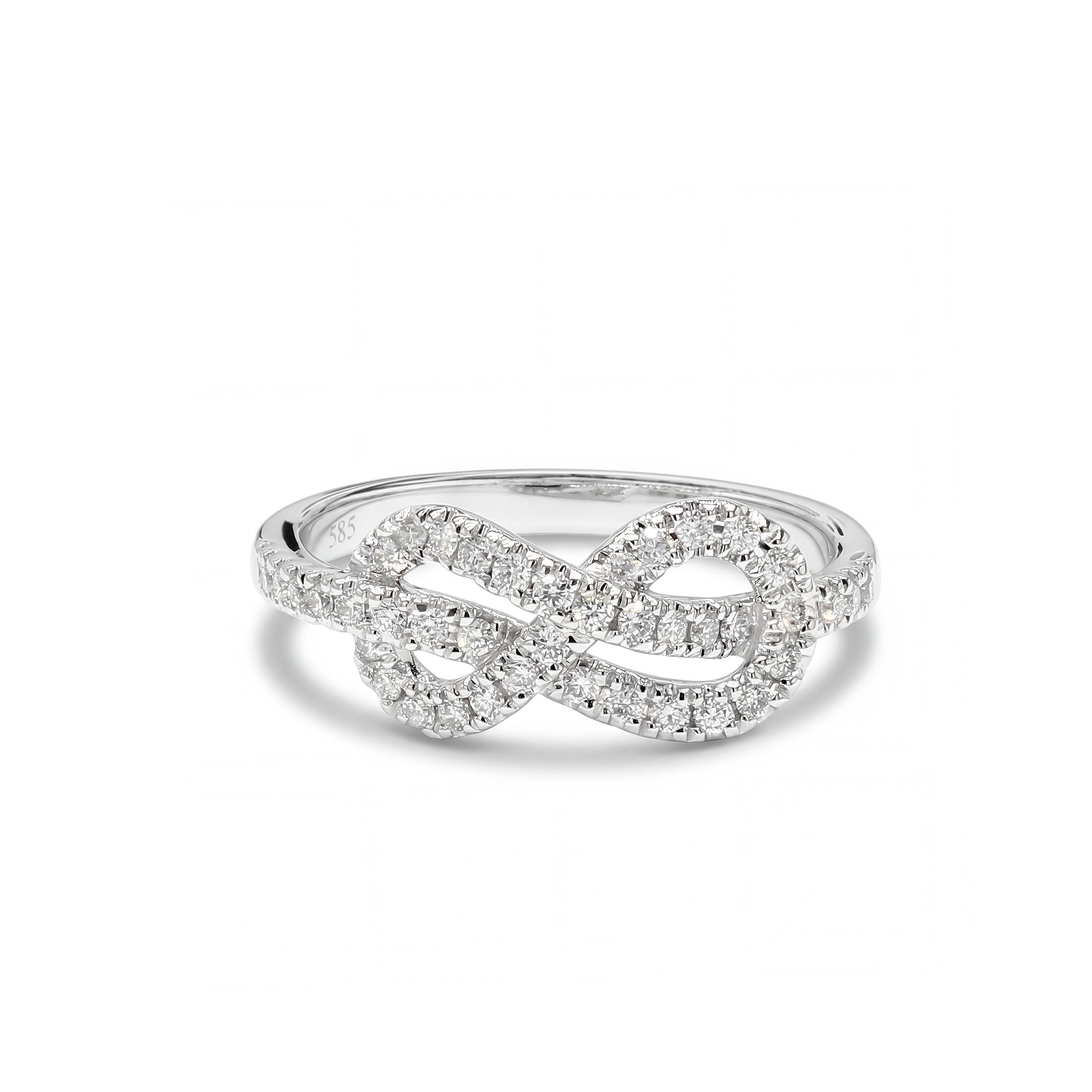 Natural Diamond Infinity Knot Ring product image 1