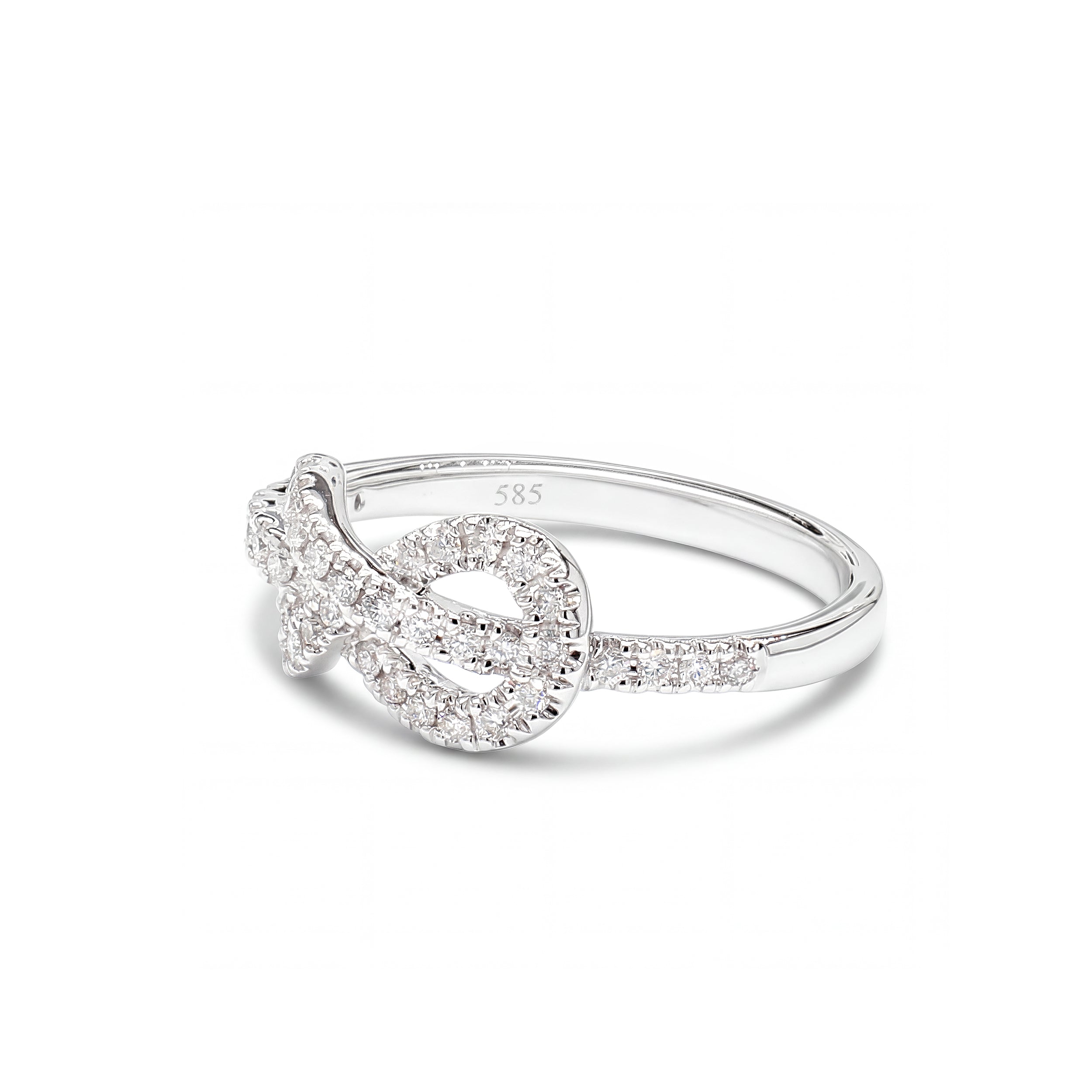 Natural Diamond Infinity Knot Ring product image 2