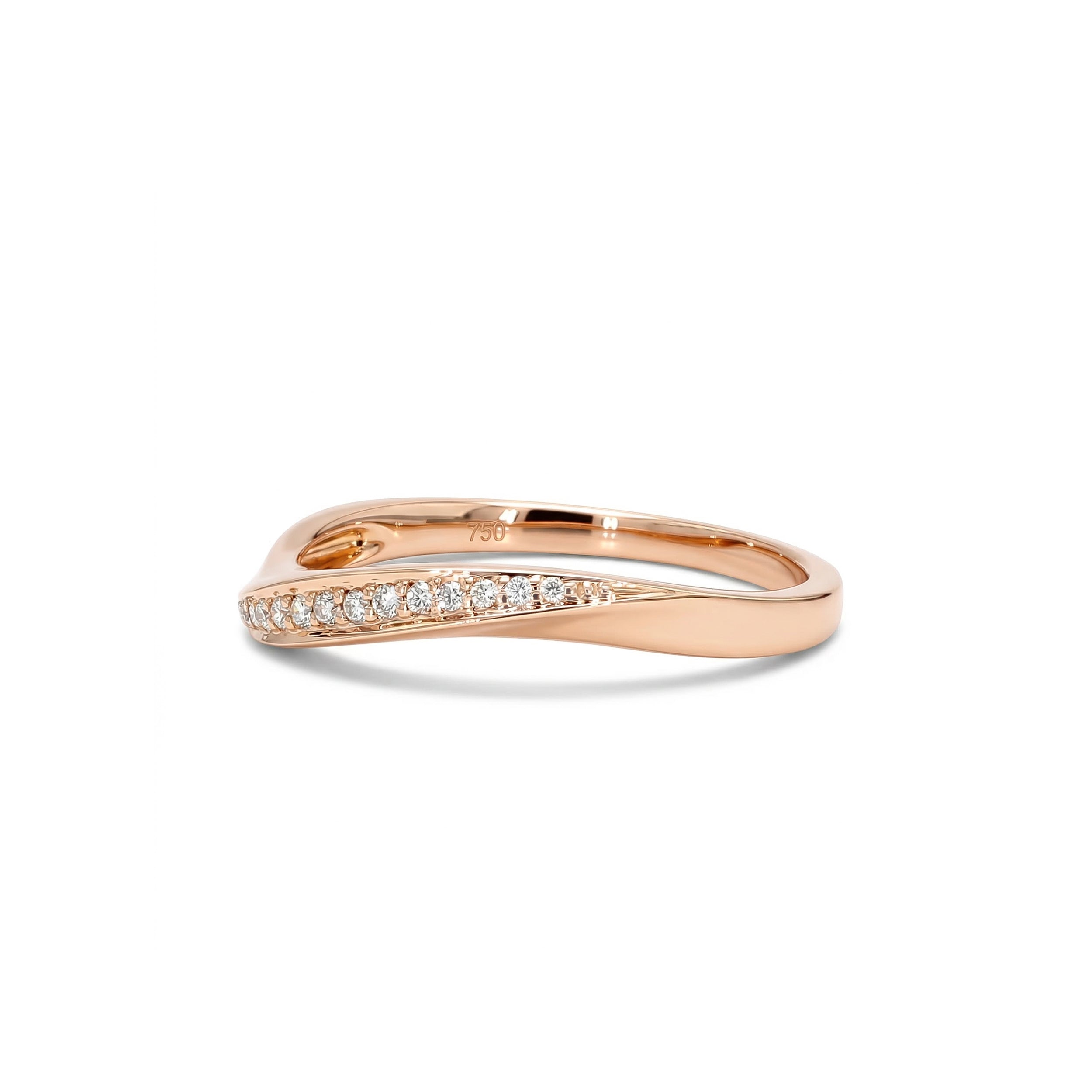 Natural Diamond Curved Band product image 2