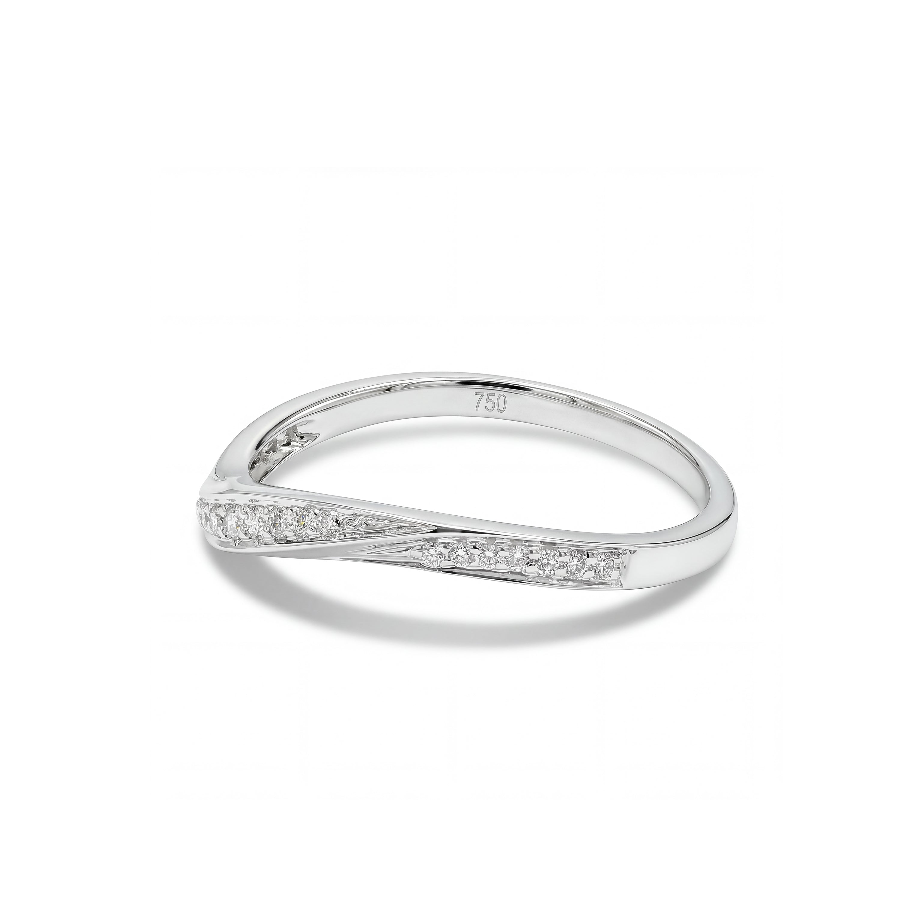 Natural Diamond Curved Band product image 2