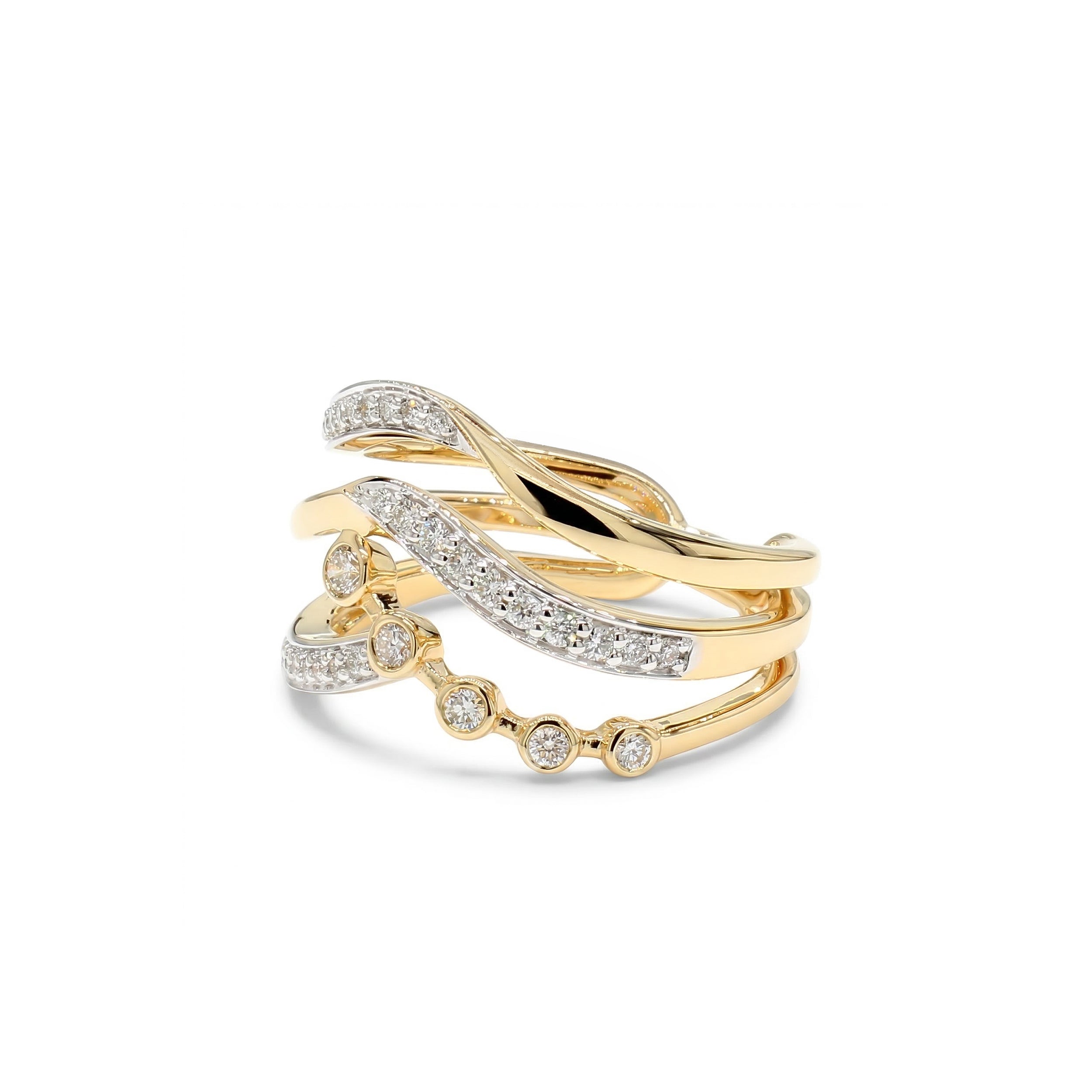 Natural Diamond Crossover Ribbon Ring product image 2