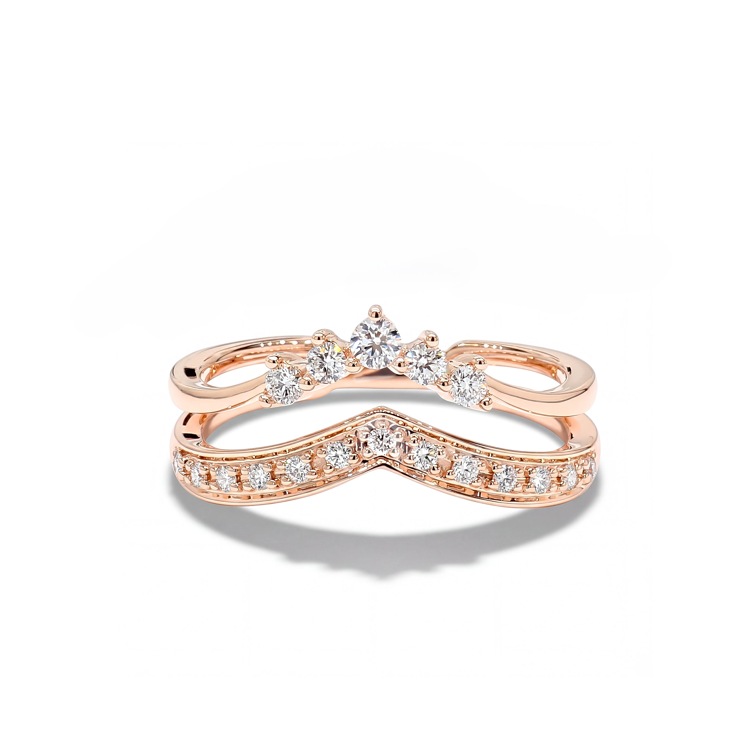Natural White Diamond Rose Gold Ring product image 1