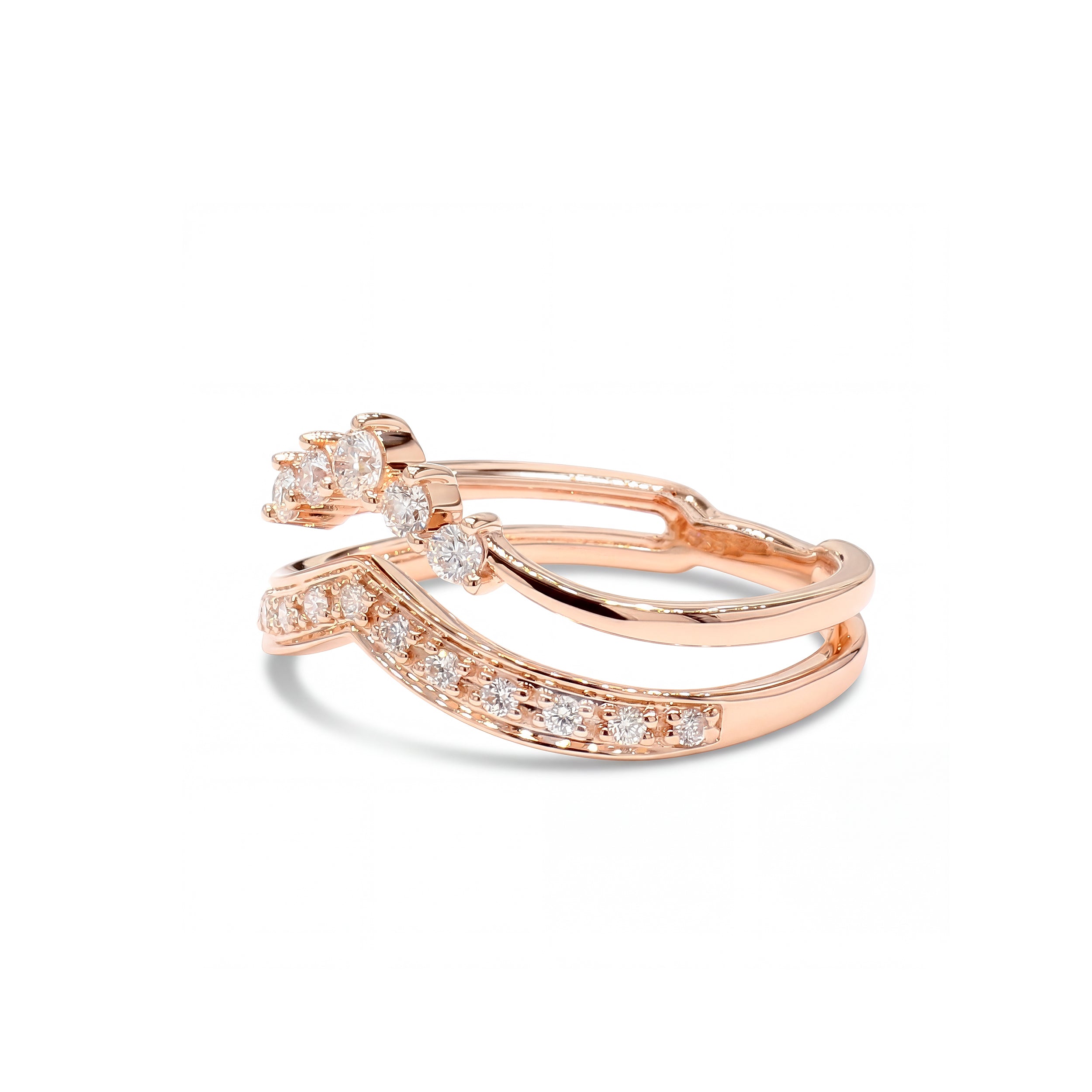 Natural White Diamond Rose Gold Ring product image 2