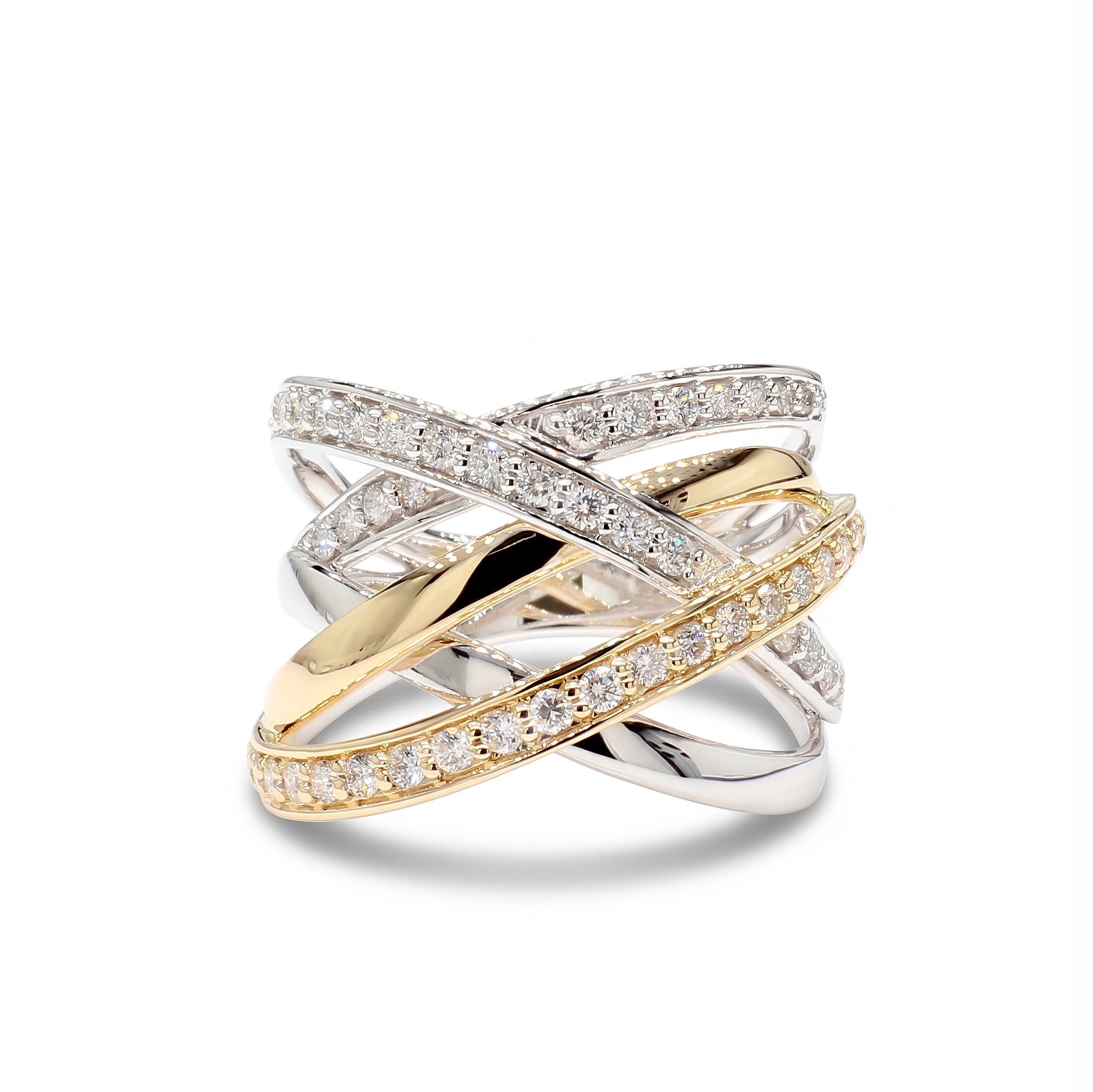 Natural Diamond Crossover Ribbon Ring product image 1