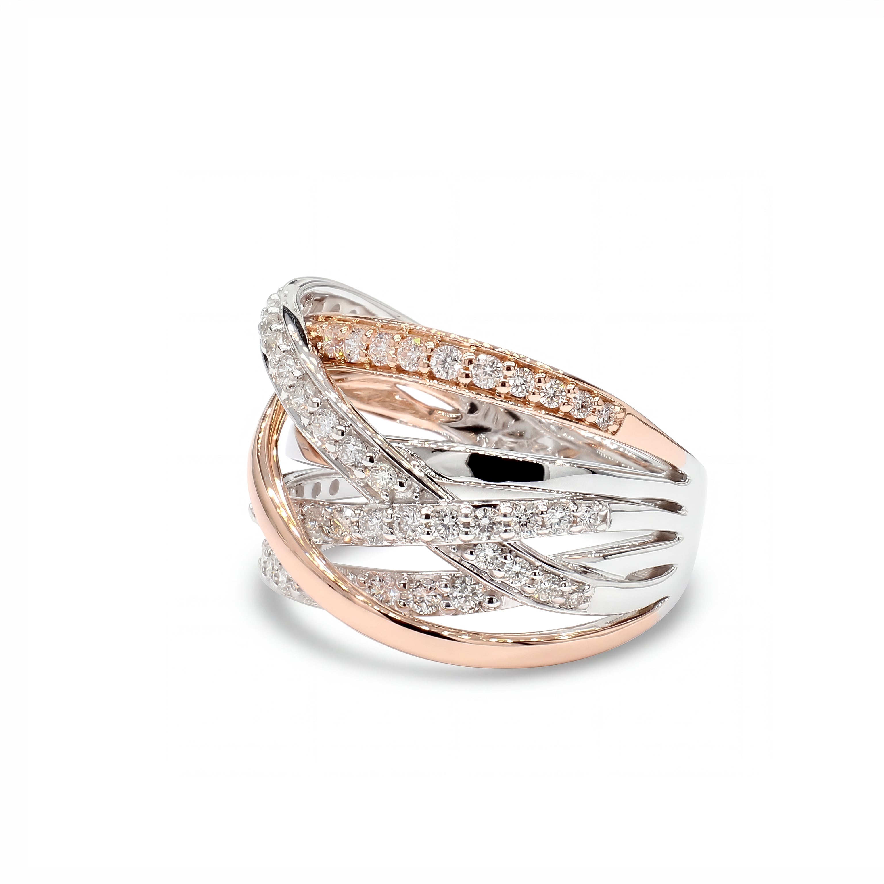 Natural Diamond Crossover Ribbon Ring product image 2