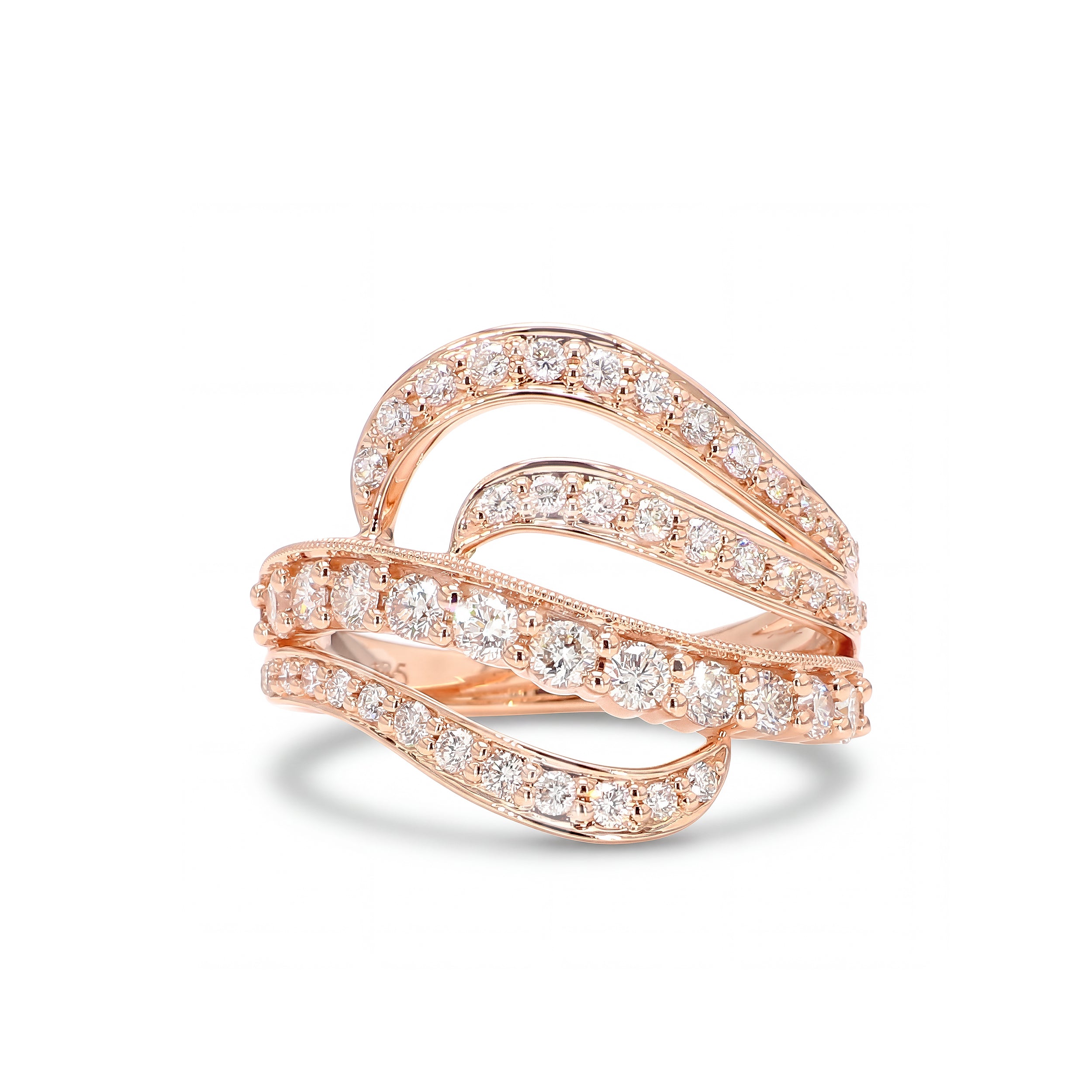 Natural White Diamond Rose Gold Ring product image 1