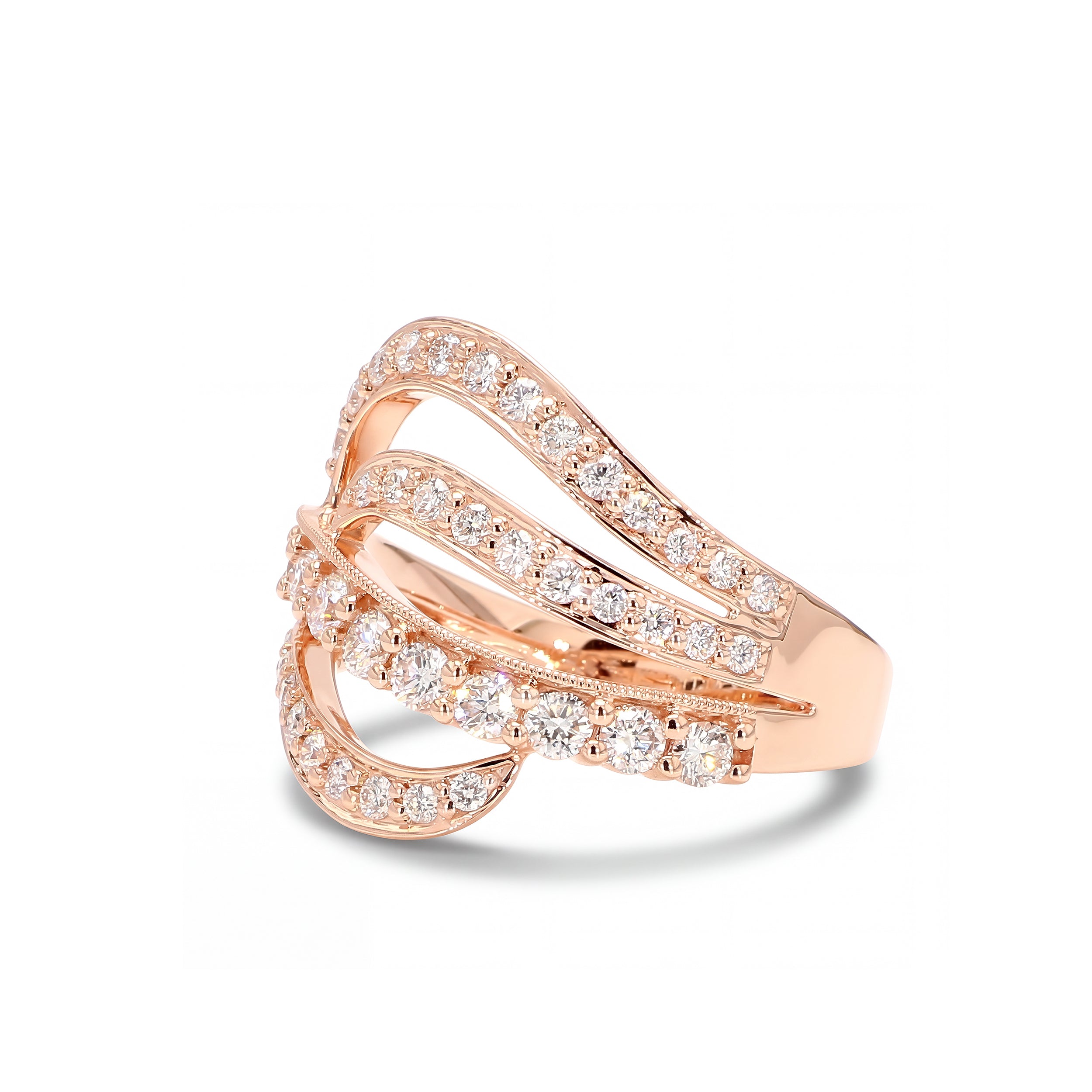 Natural White Diamond Rose Gold Ring product image 2
