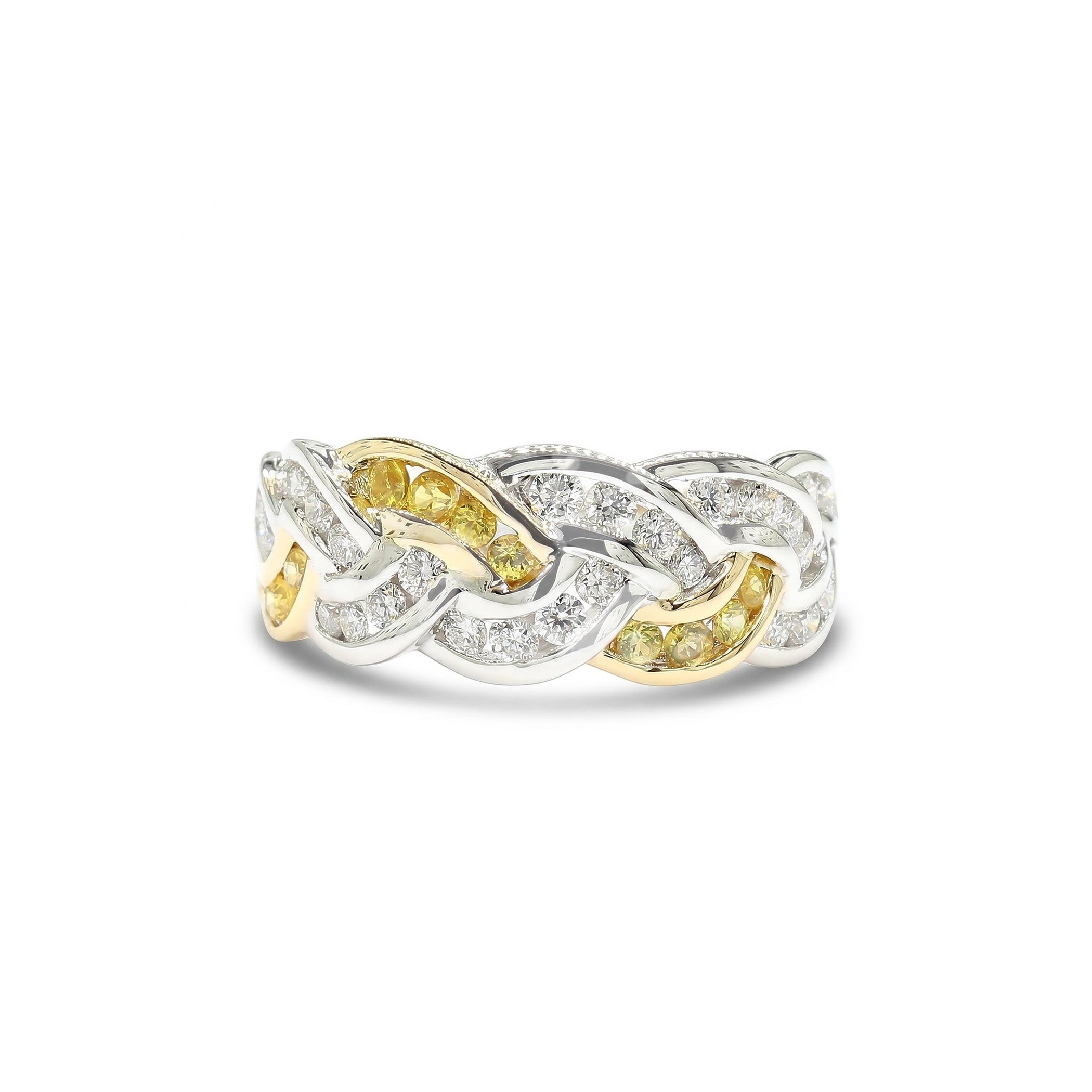 Natural Yellow Sapphire & Diamond Band product image 1