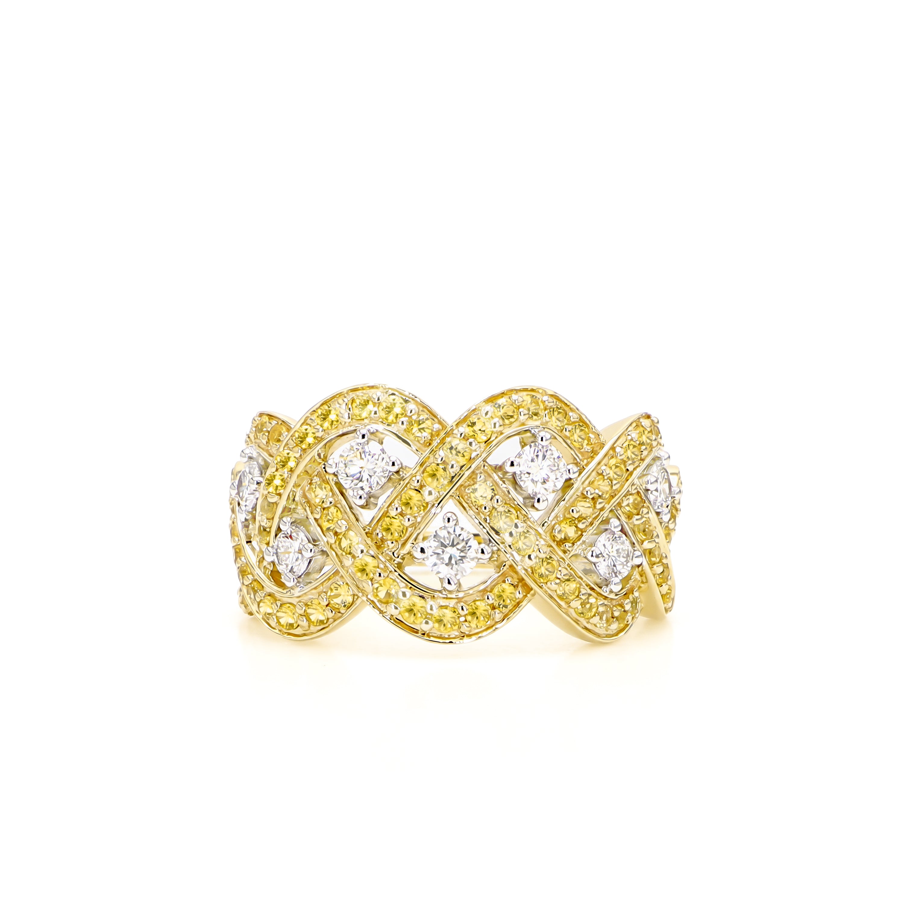 Natural Yellow & White Diamond Ring