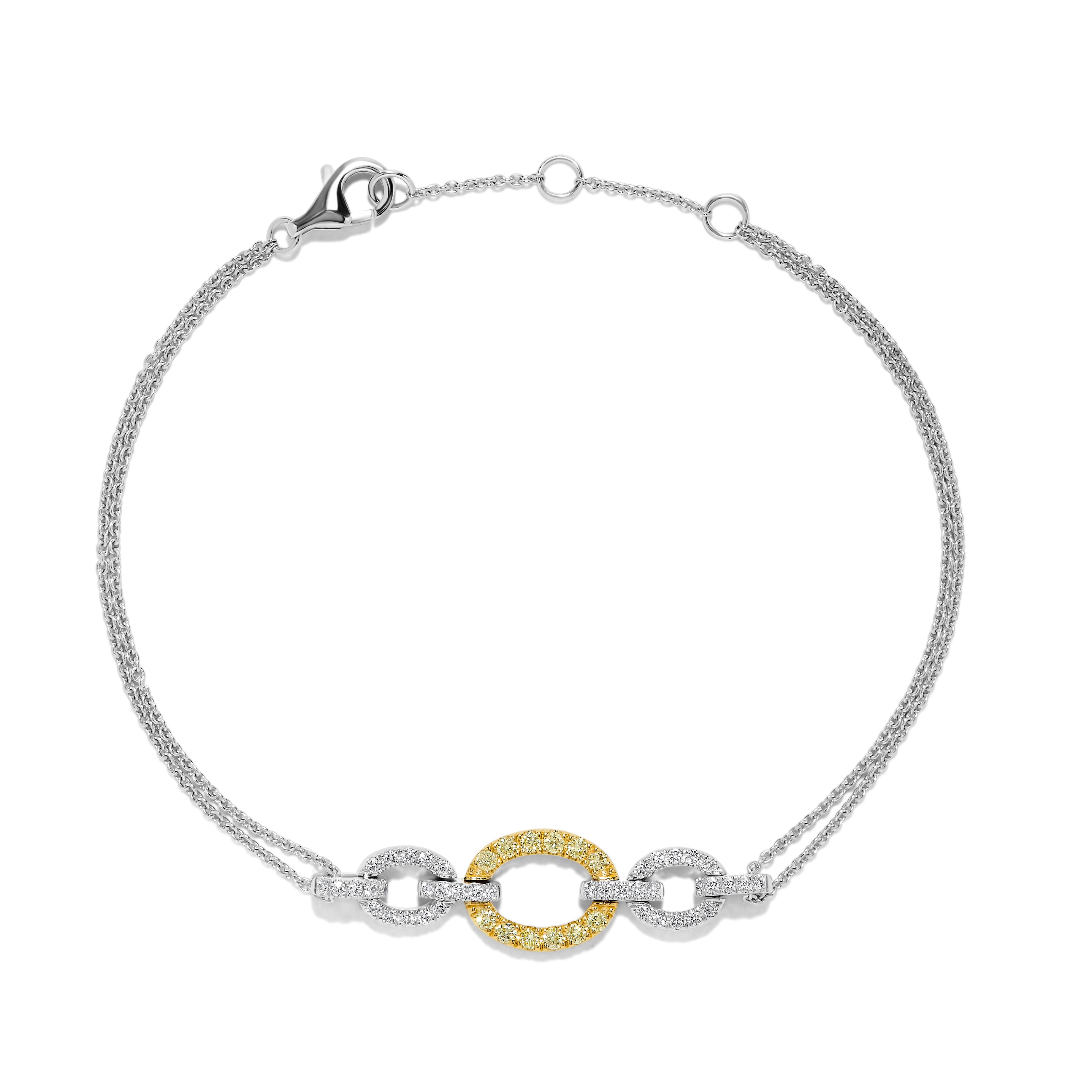 Yellow & White Round Diamond Bracelet SB0011GP
