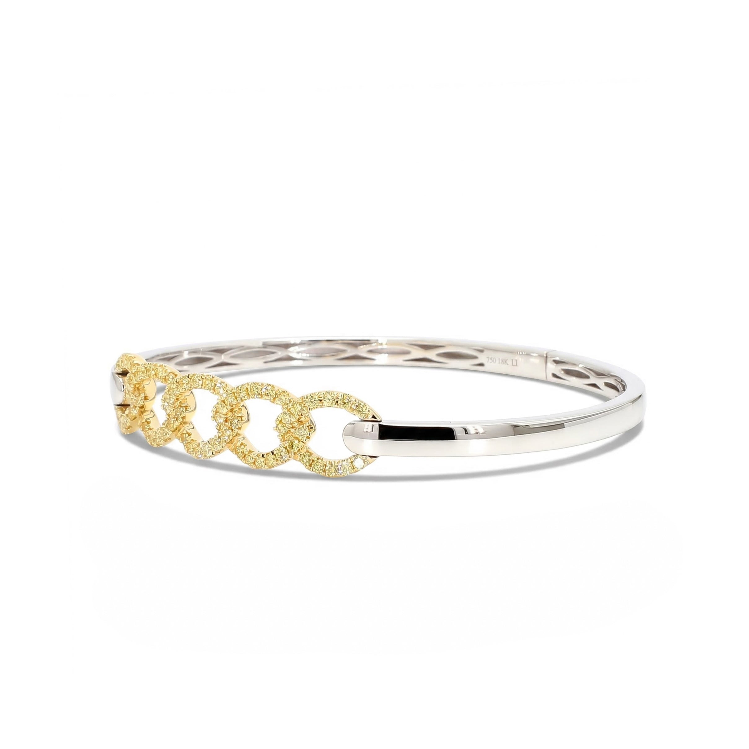 Natural Yellow Diamond Link Bangle product image 2