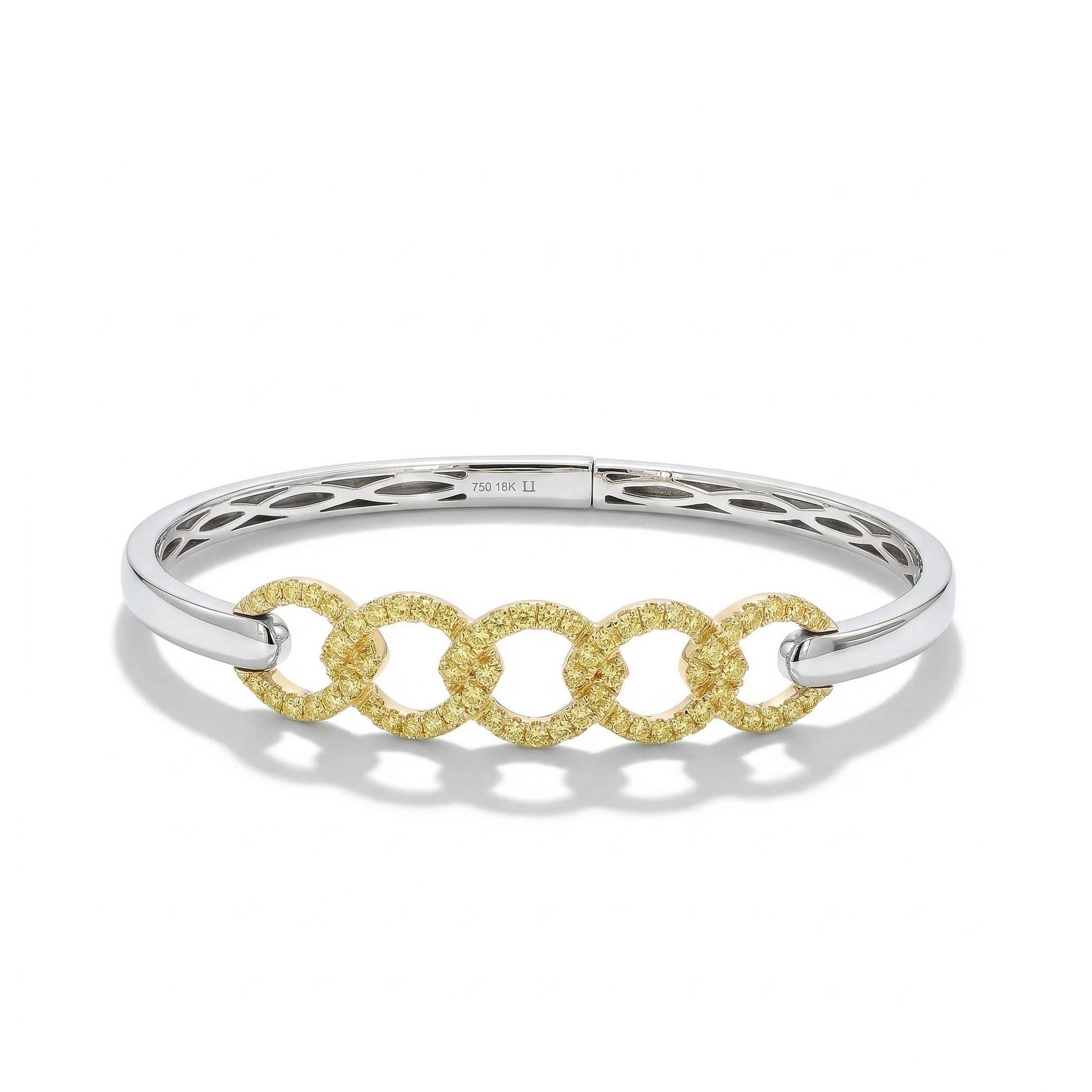 Natural Yellow Diamond Link Bangle product image 1