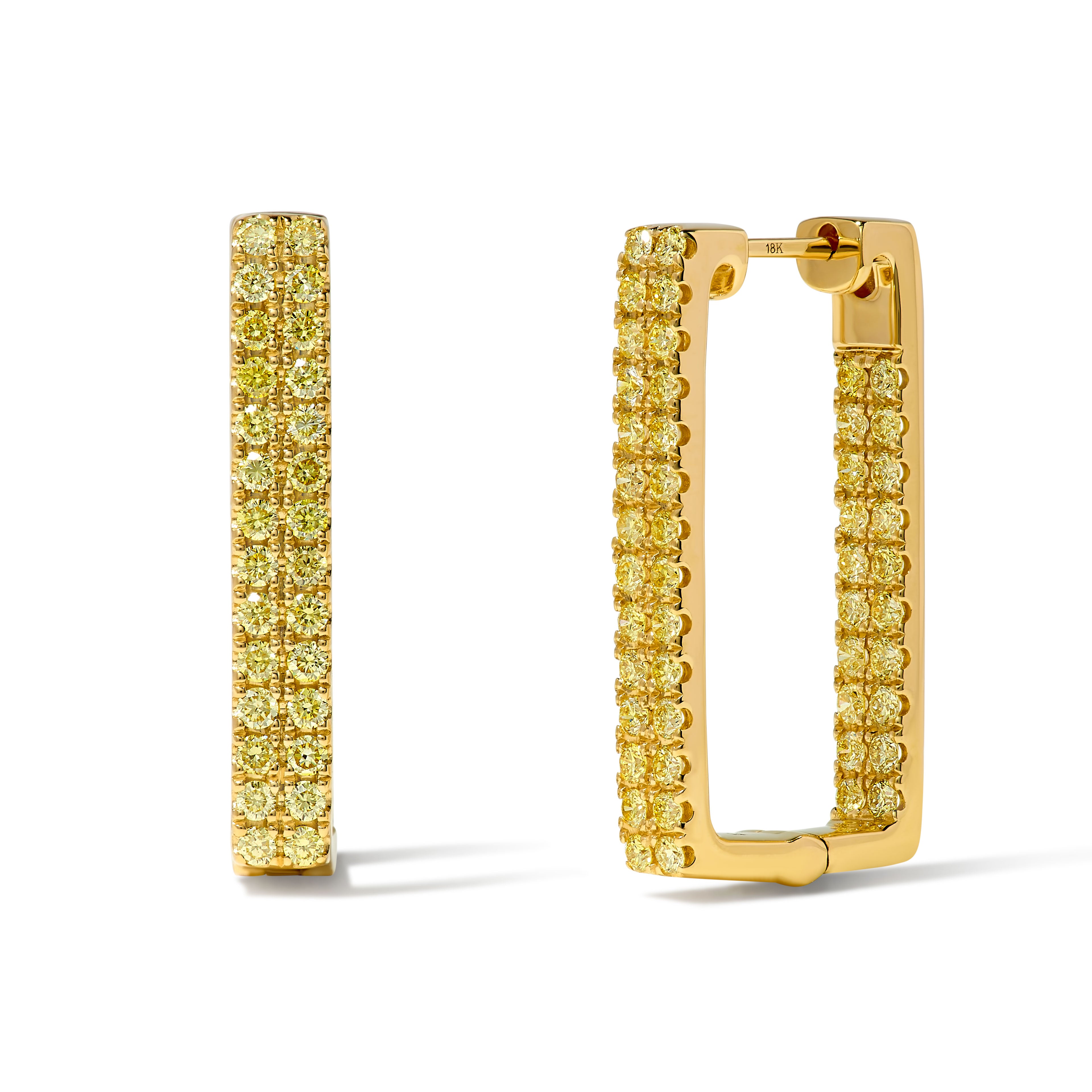 Yellow Round Diamond Earrings SE0068GP