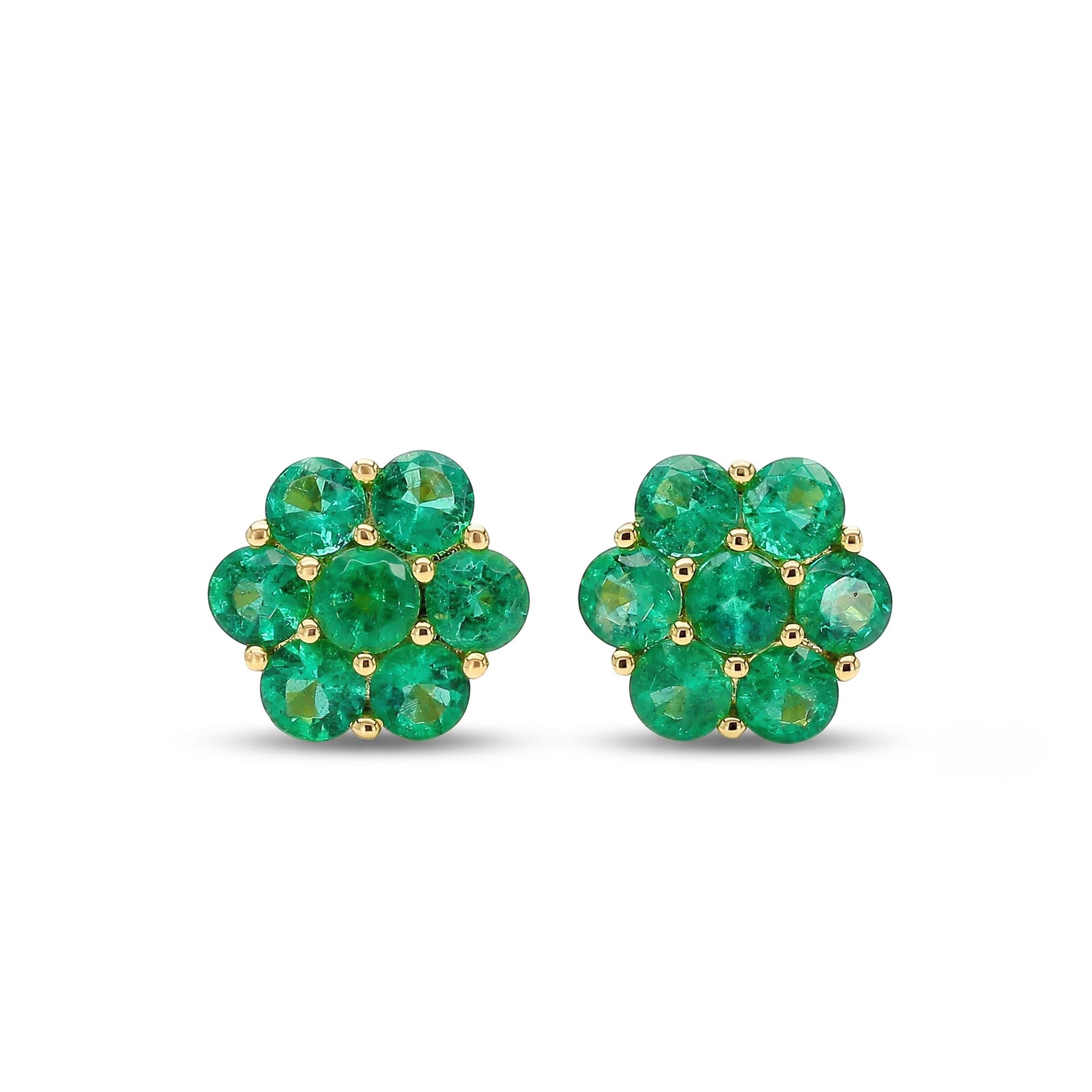 Natural Green Round Emerald Earring product image 1